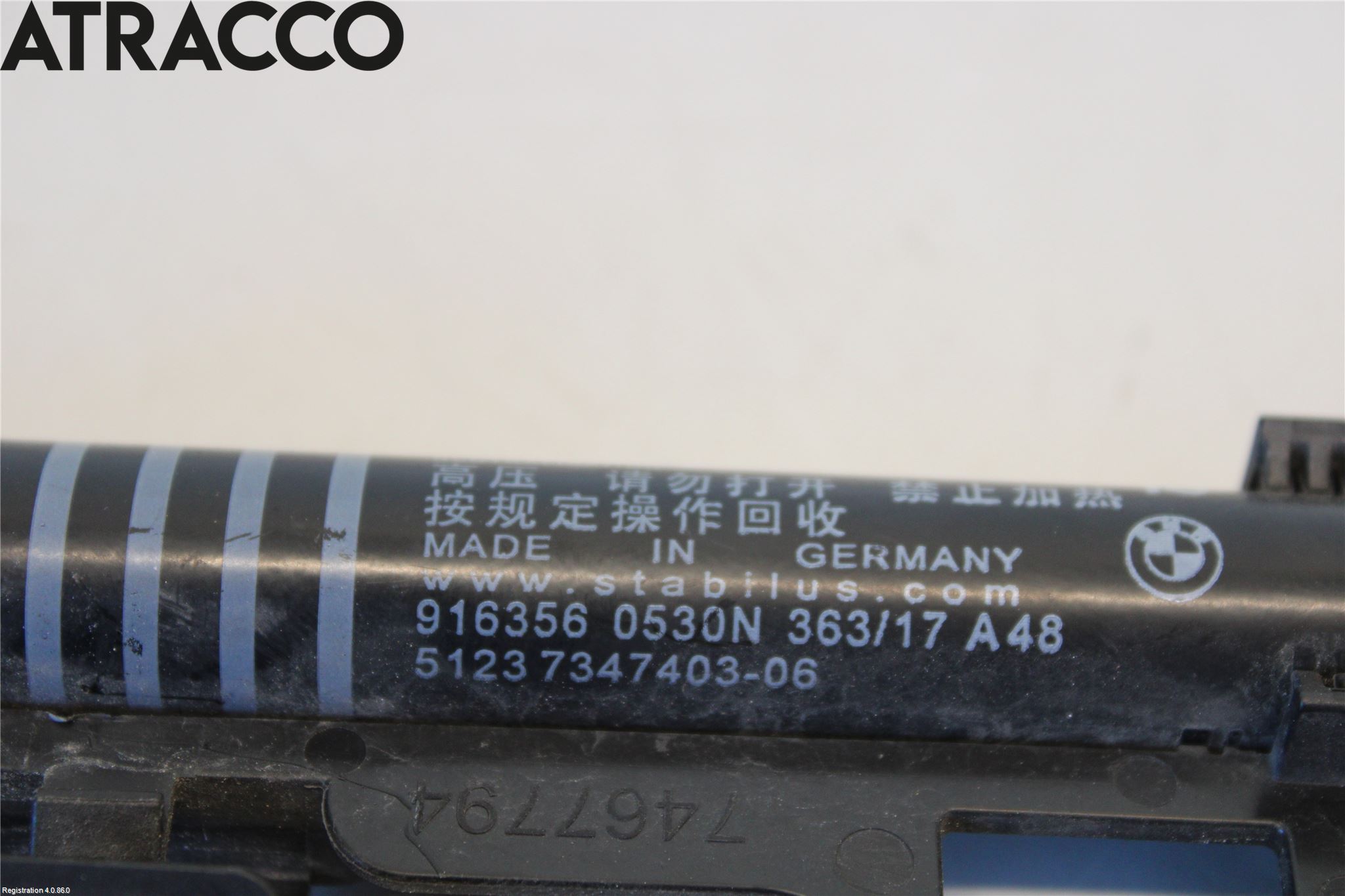 BMW 5 G30/G31/F90 17-23 Panser Demper-Gassfjær