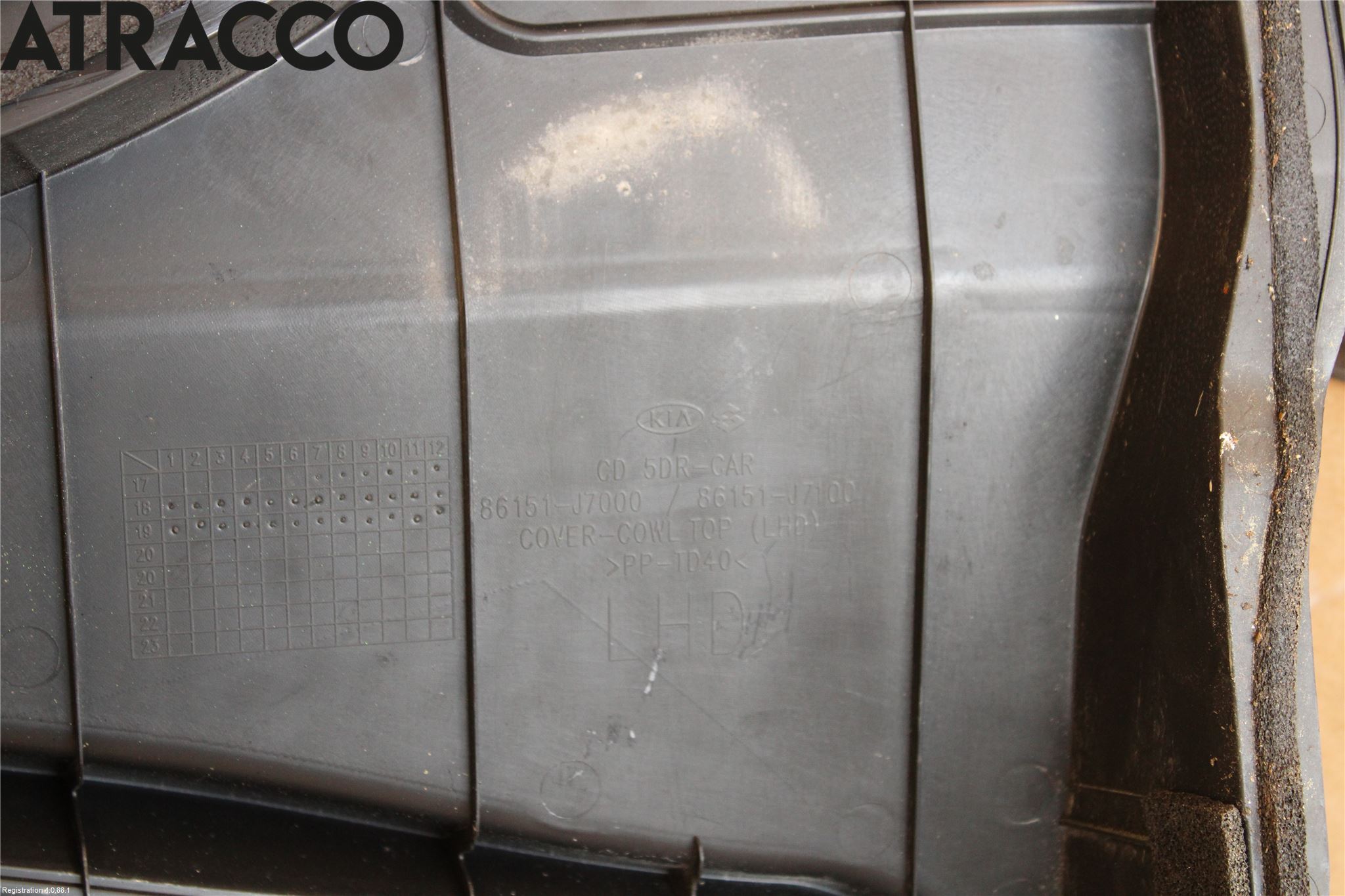 Kia CEED/CEED SW 19- Visker Deksel-Grill-Under Frr