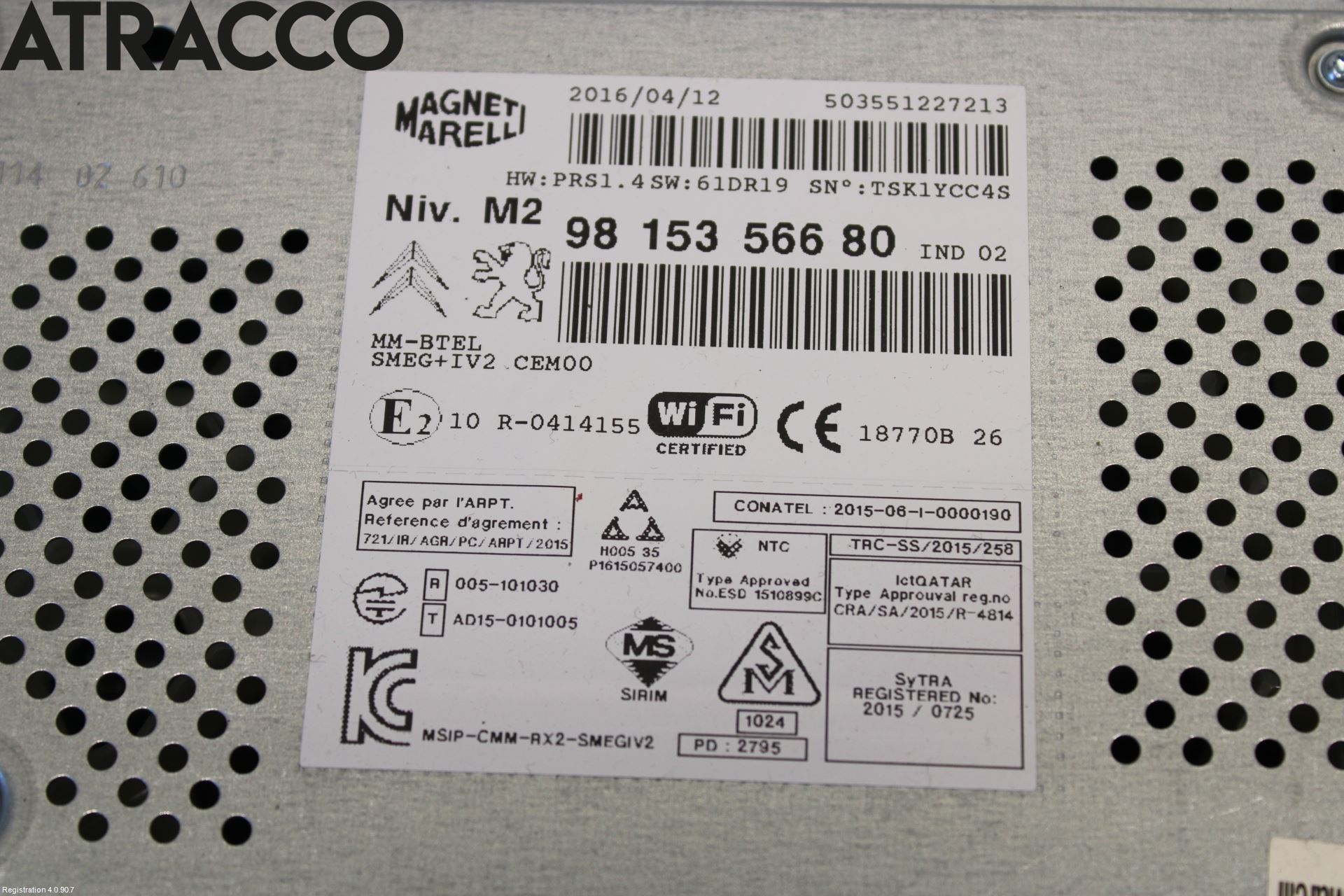 Peugeot PEUGOT 208 16-19 Stereo Radio