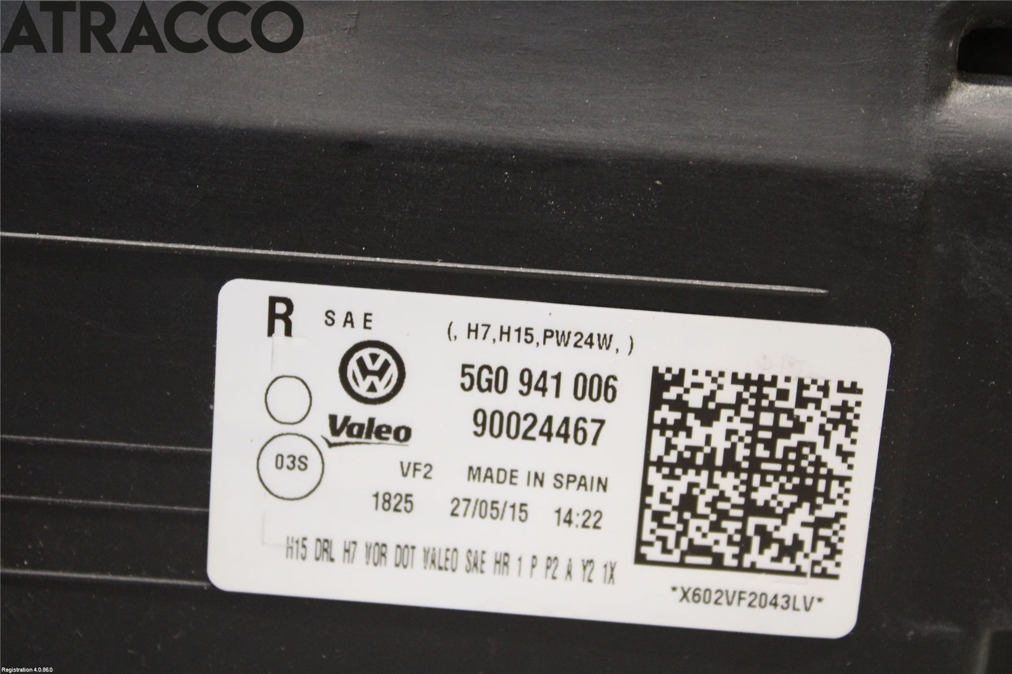 Volkswagen VW GOLF / E-GOLF VII 13-20 Frontlykt Høyre