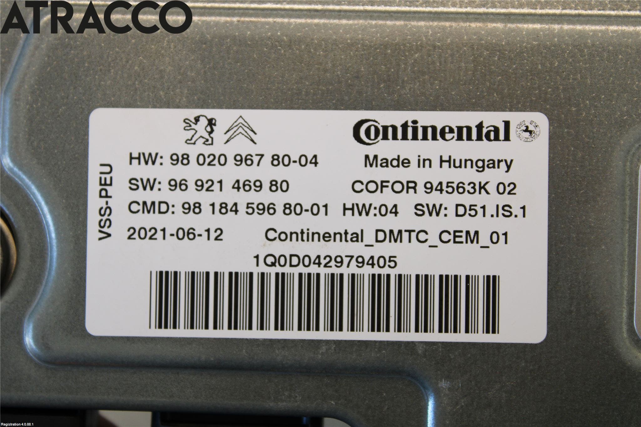 Toyota PROACE II 16- Styrenhet Start/Stopp