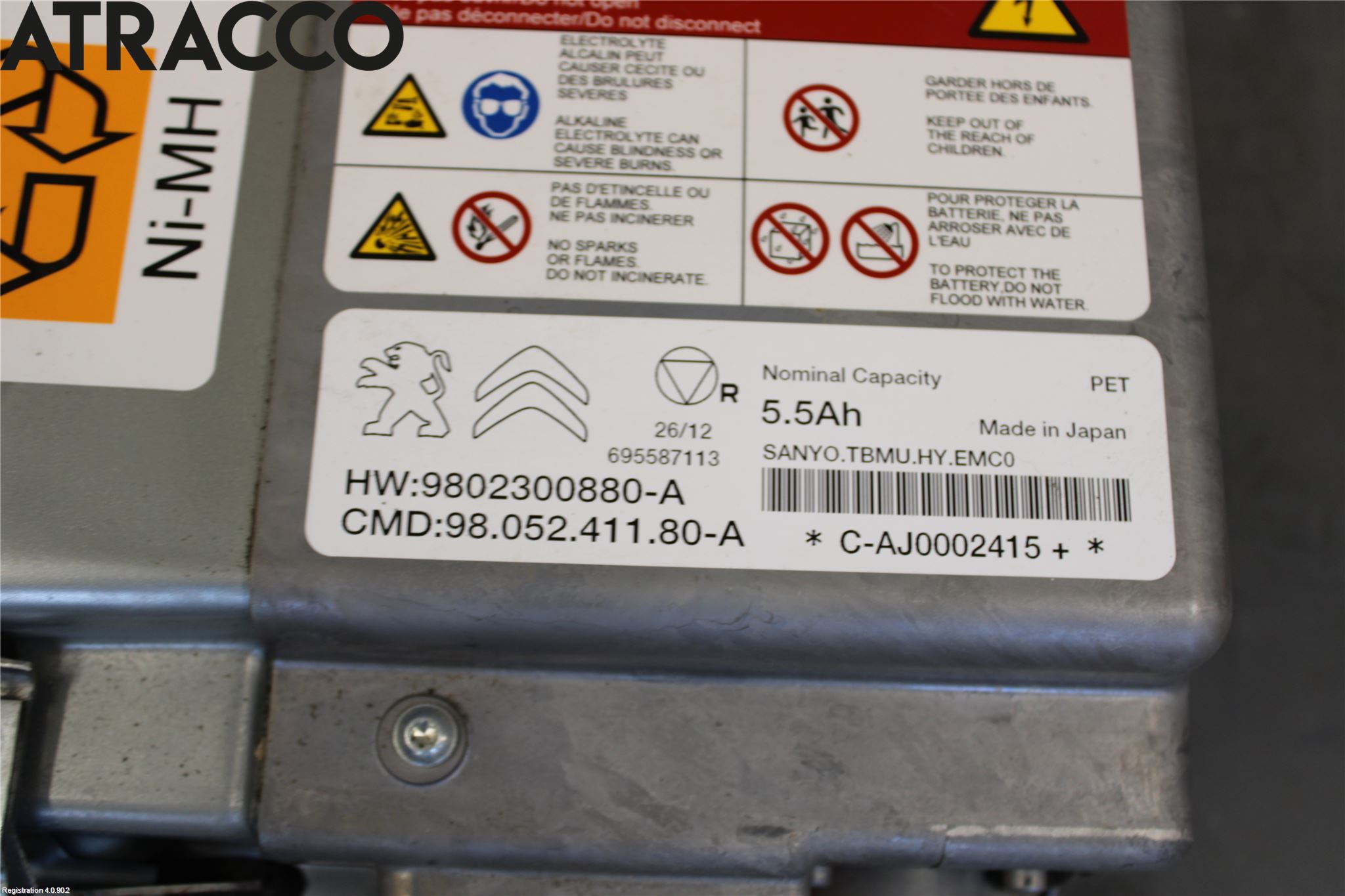 Peugeot 508 11-18 Hybrid Batteri