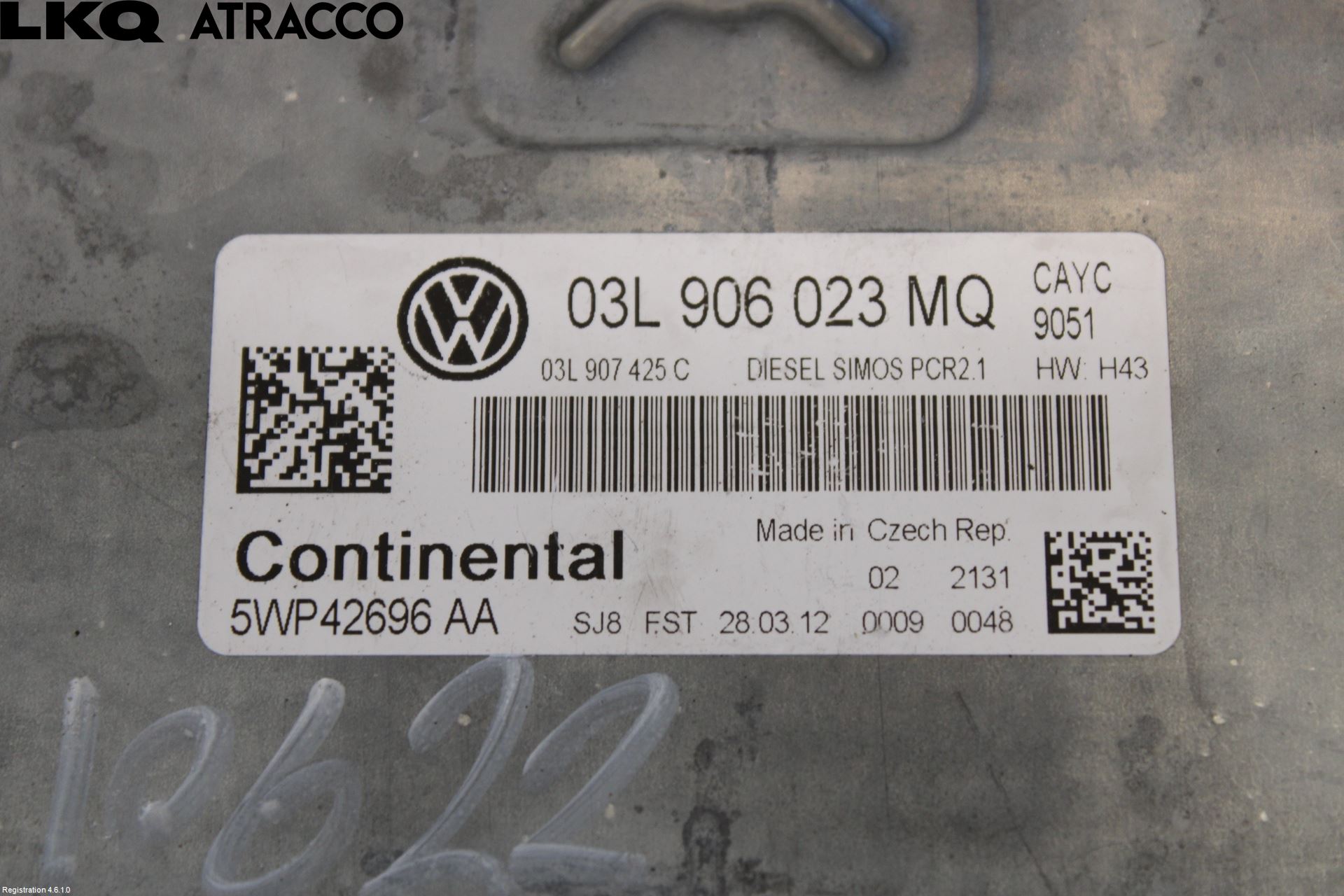 Volkswagen VW GOLF VI 09-13 Styreenhet Innsprøytning