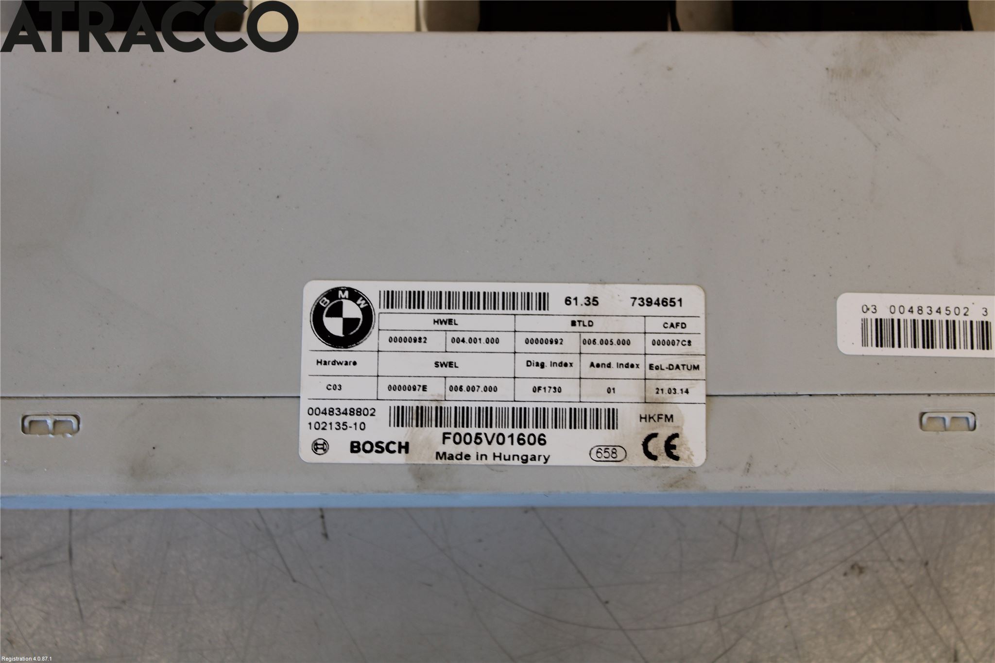 BMW 5 F10/F11/F18 09-17 Styreenhet Øvrig