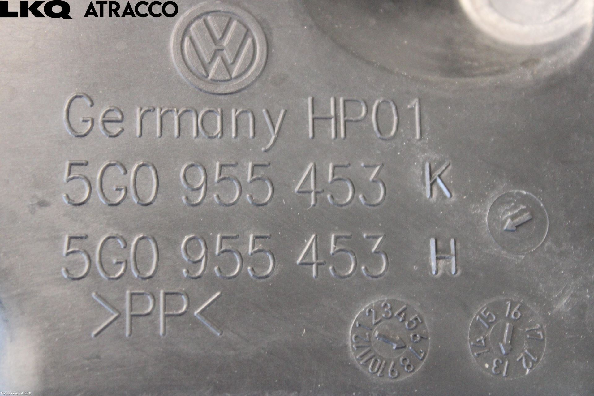 Volkswagen VW GOLF / E-GOLF VII 13-20 Spylerbeholder Frontrute-Lykte