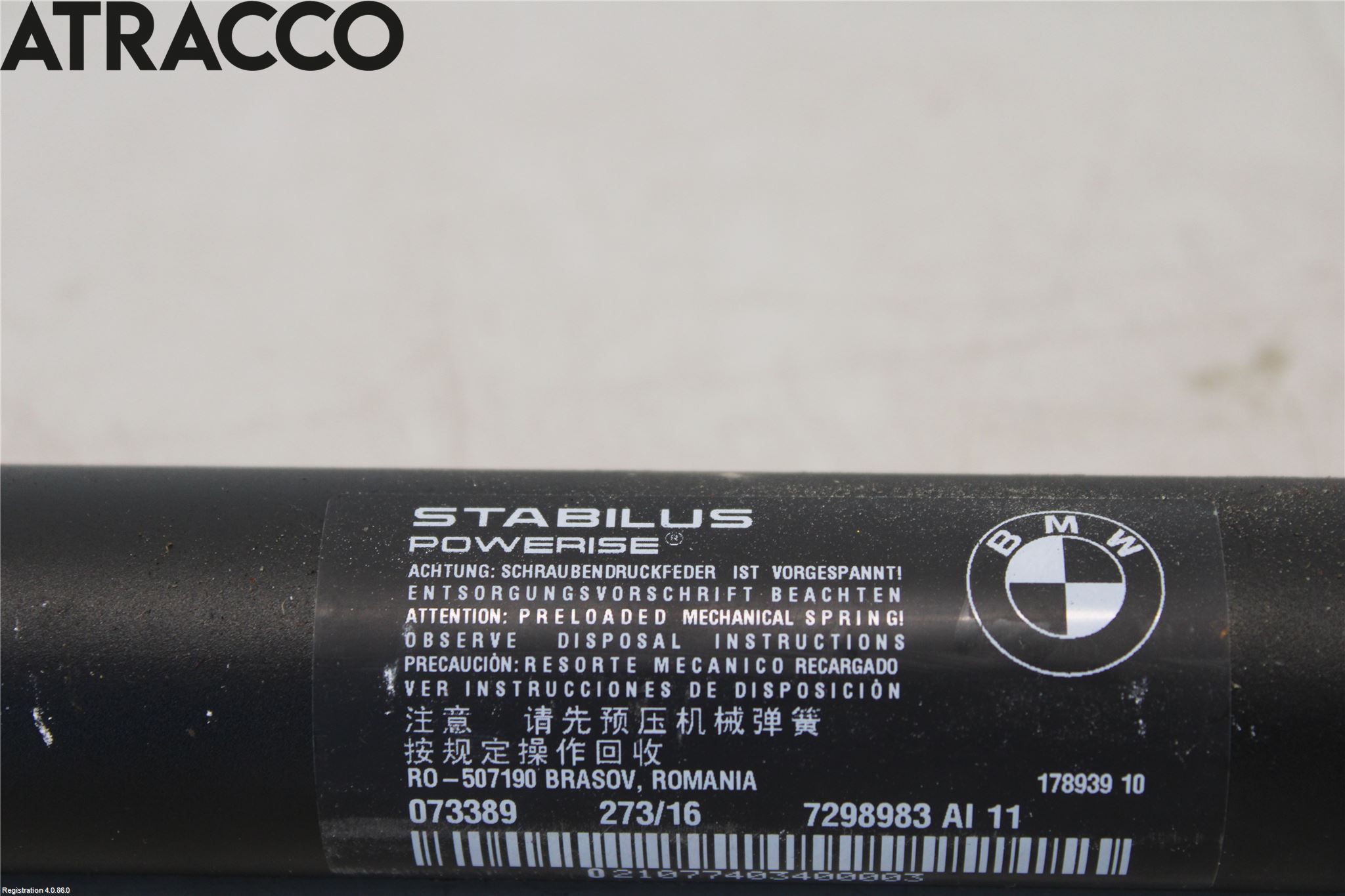 BMW 3 GT F34 13-19 Bakluke Demper-Gassfjær