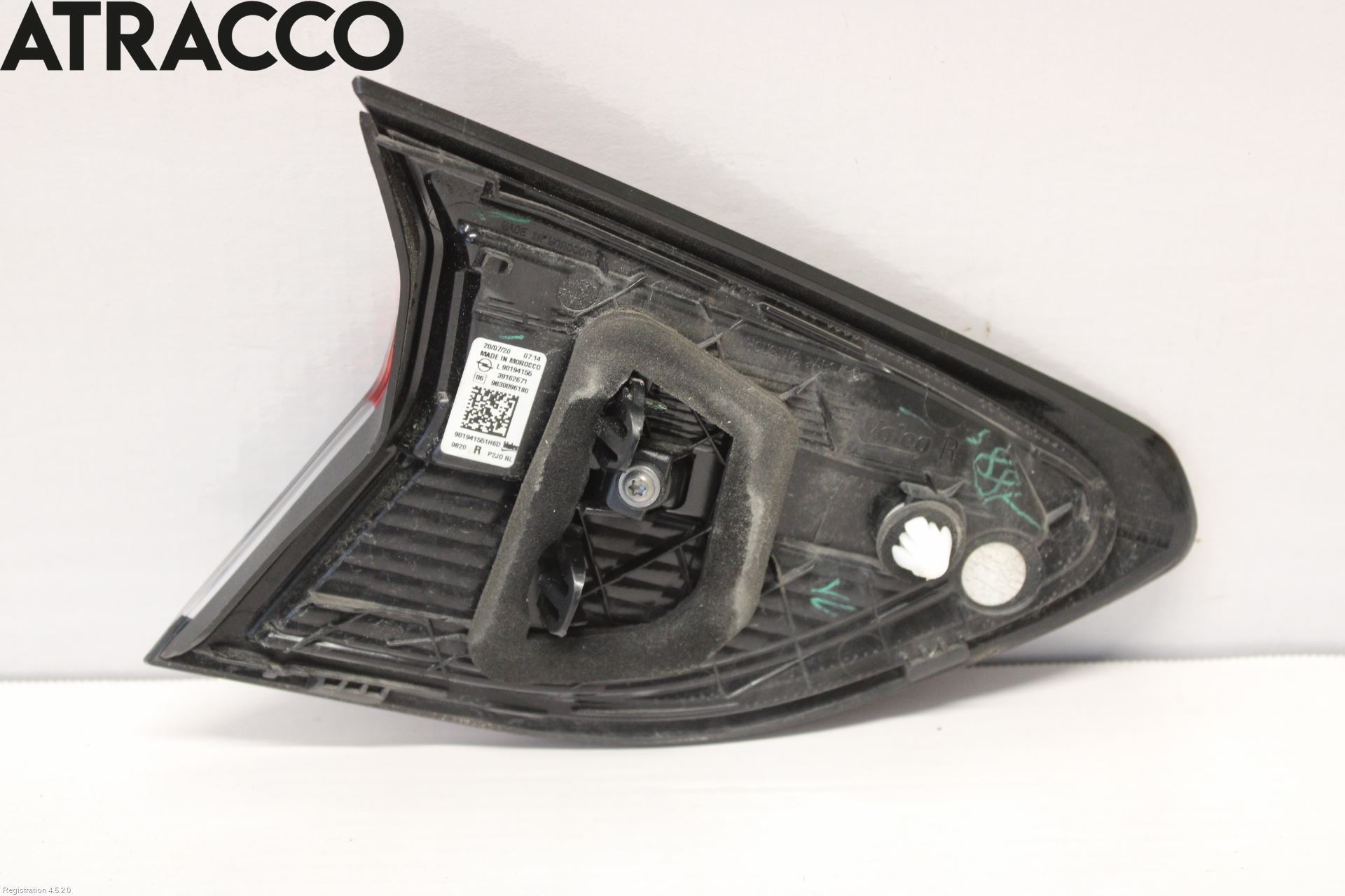 Opel CORSA F, CORSA-E 20- Baklykt Høyre  På Luke(Indre)