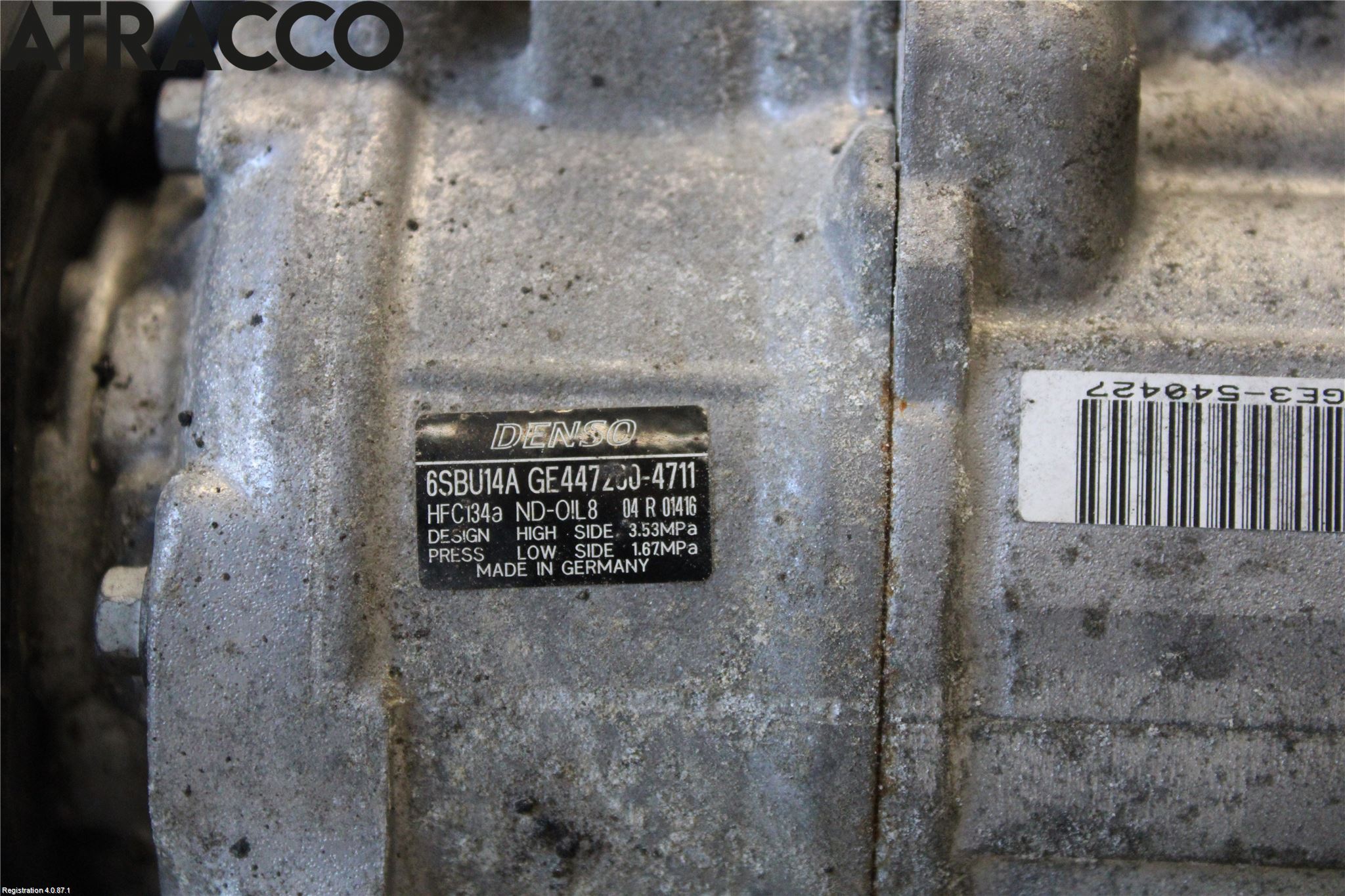 BMW 5 F10/F11/F18 09-17 Varme Ac Kompressor