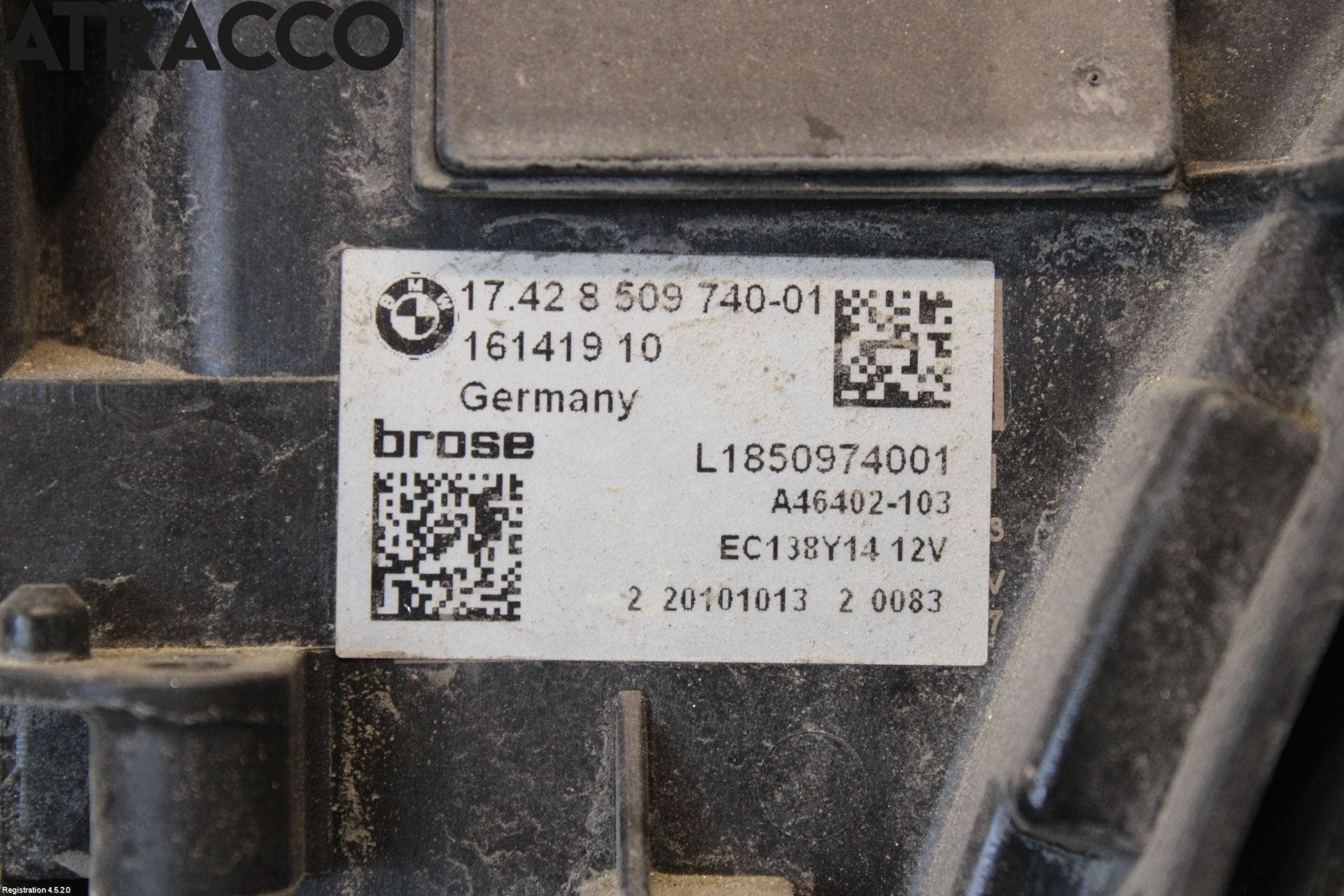 BMW 5 F10/F11/F18 09-17 Kjølevifte Elektrisk