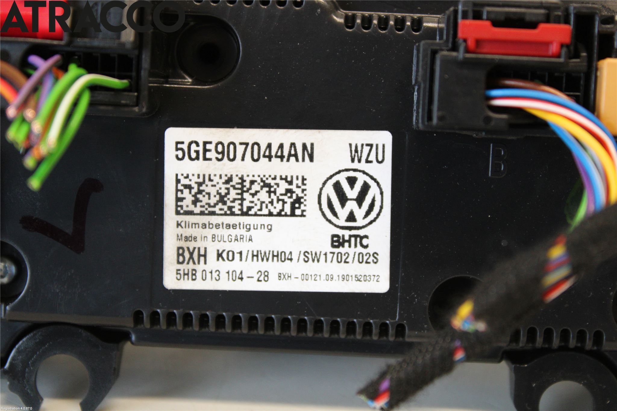 Volkswagen VW GOLF / E-GOLF VII 13-20 Varme Ac Betjening-Display