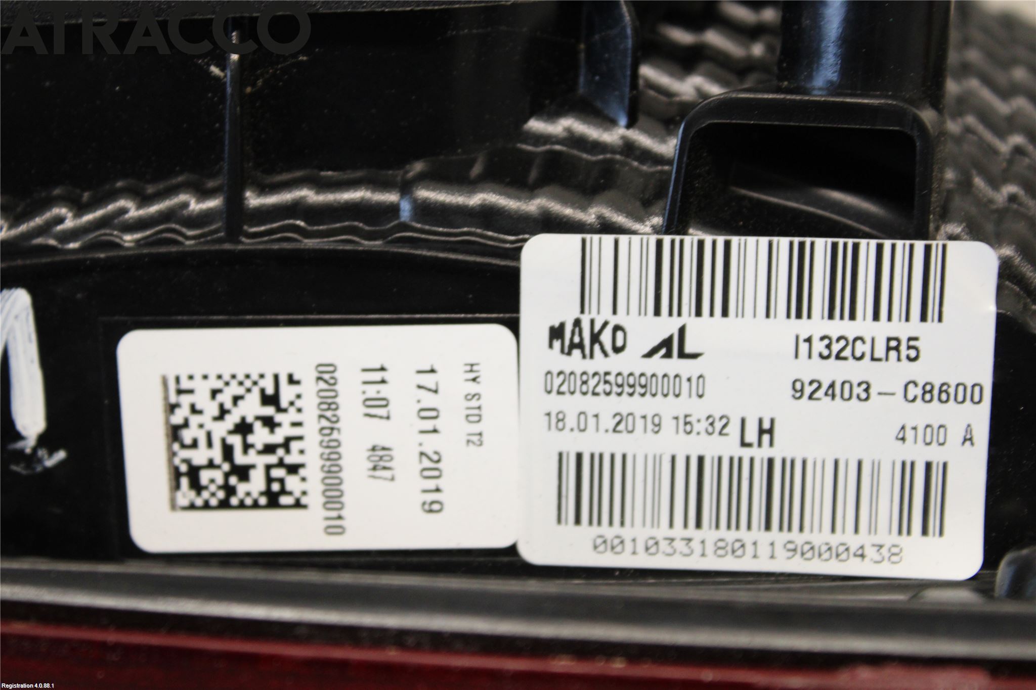 Hyundai i20 GB 15-20 Baklykt Venstre  På Luke(Indre