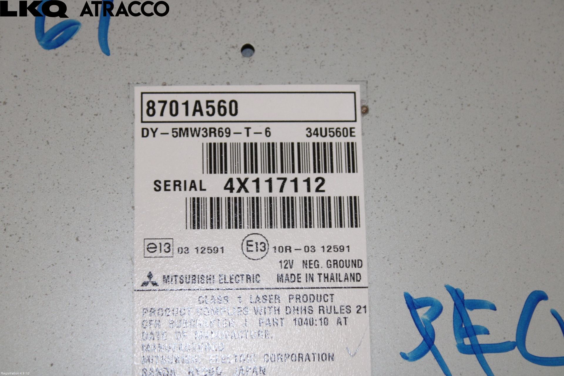 Mitsubishi ASX 10-22 Stereo Radio Med Cd