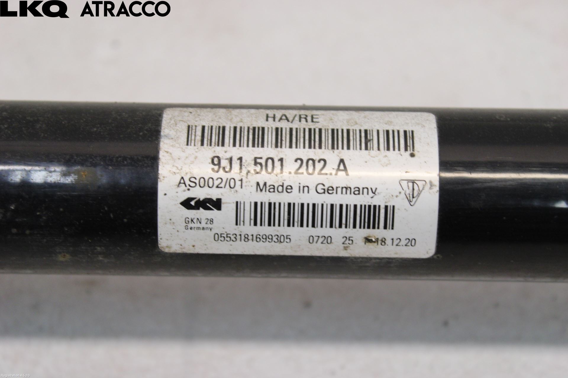 Porsche TAYCAN 20- Drivaksel Bak Kompl Høyre