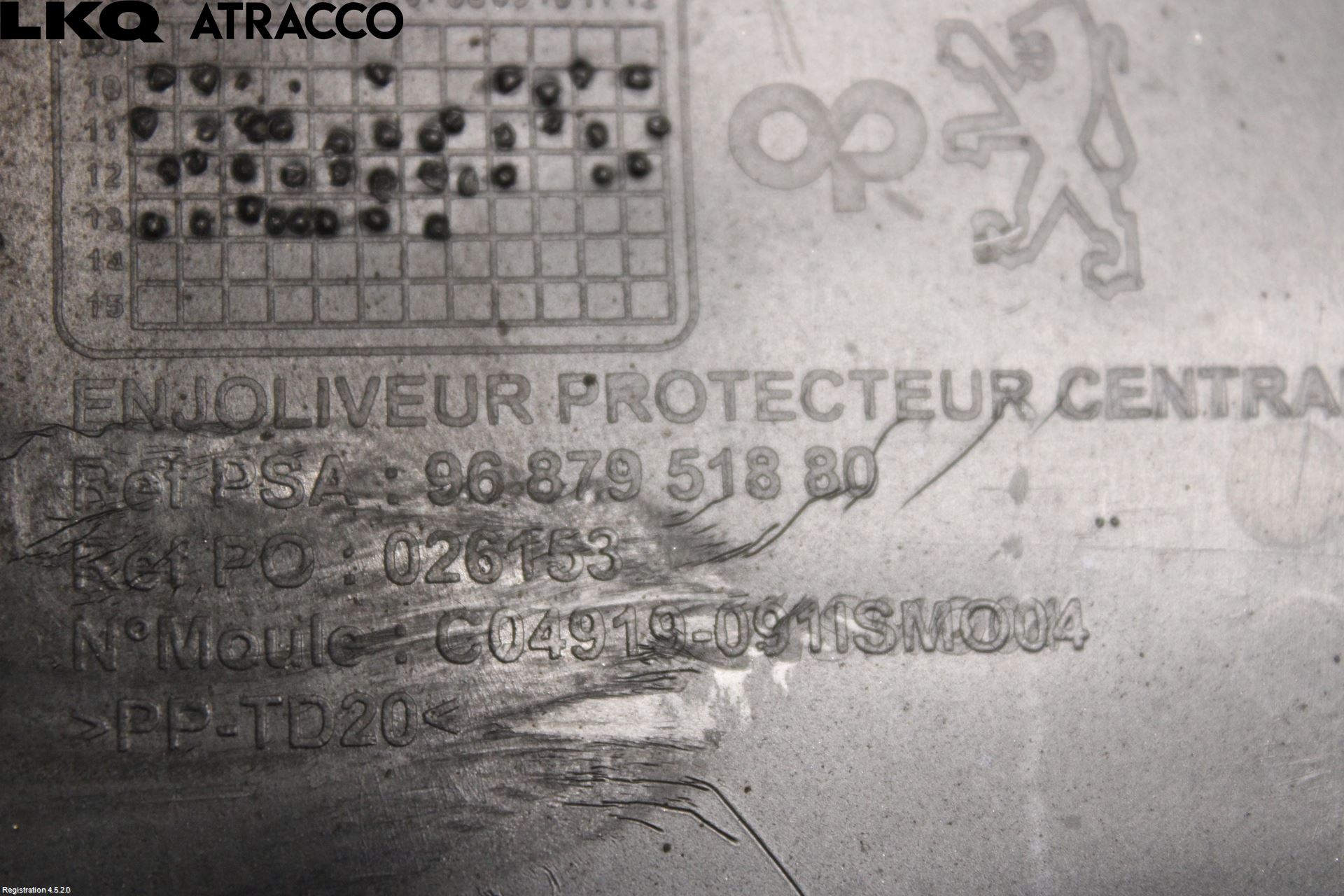 Peugeot 508 11-18 Støtfanger Bak Midt Del