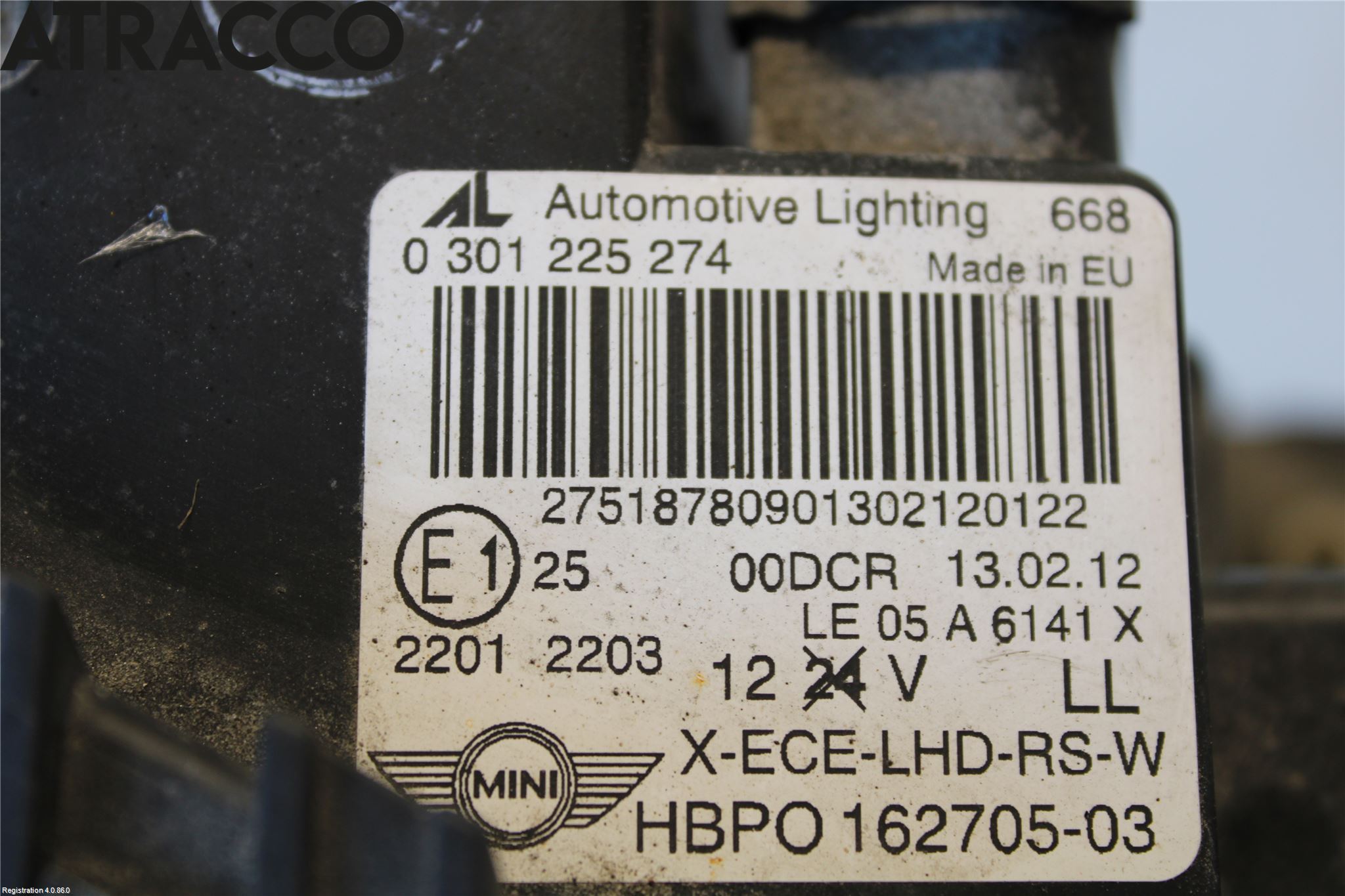 Mini COUPE R56 05-14 Frontlykt Høyre