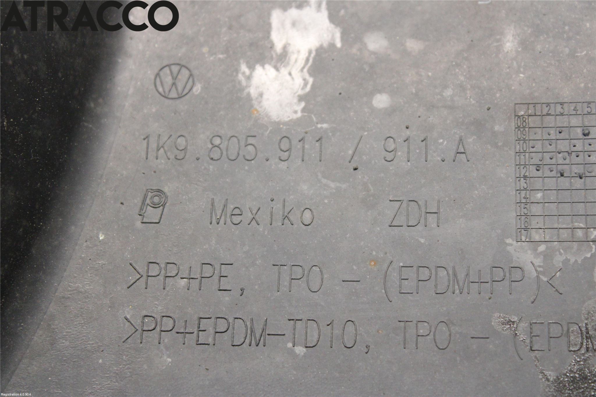 Volkswagen VW GOLF VI 09-13 Skjerm Indre