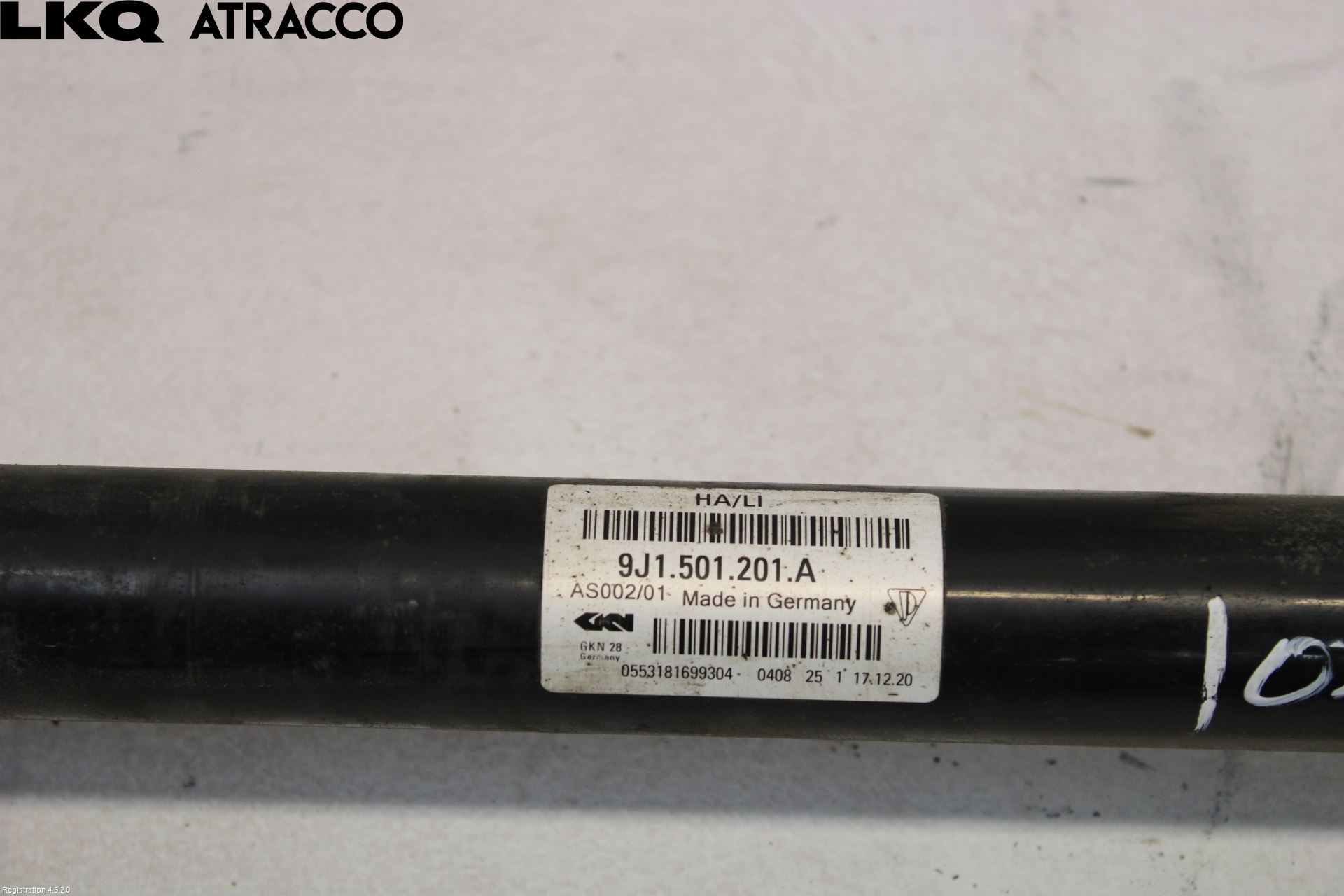 Porsche TAYCAN 20- Drivaksel Bak Kompl Venstre