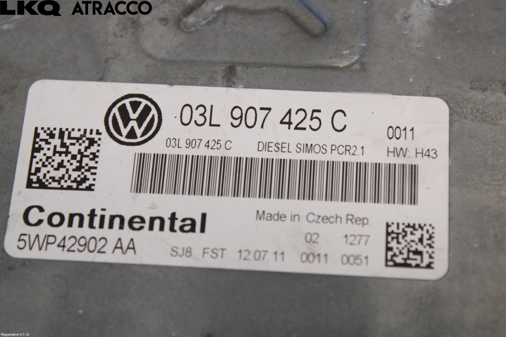 Volkswagen VW GOLF VI 09-13 Styreenhet Innsprøytning