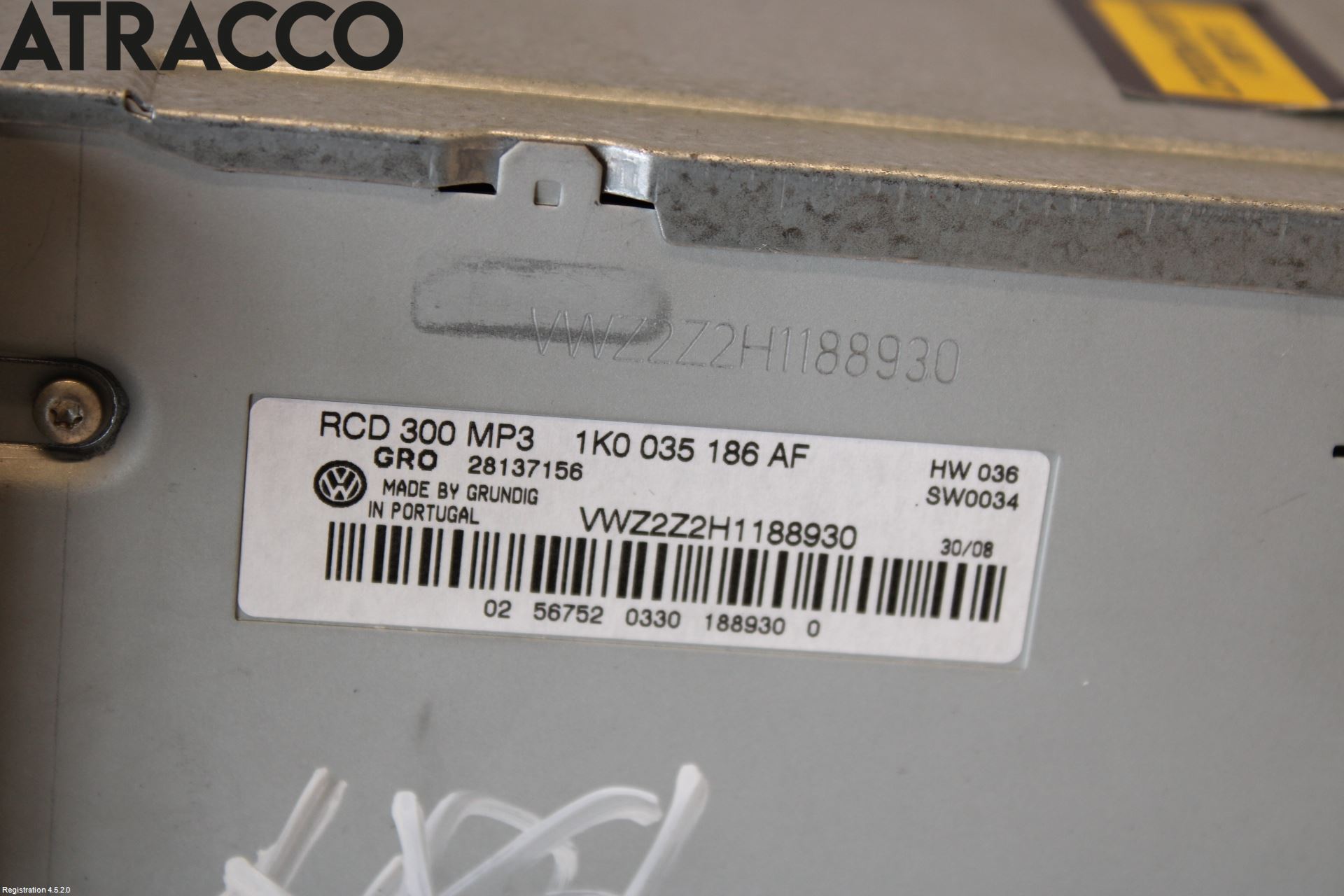 Volkswagen VW GOLF V 04-09 Stereo Radio Med Cd