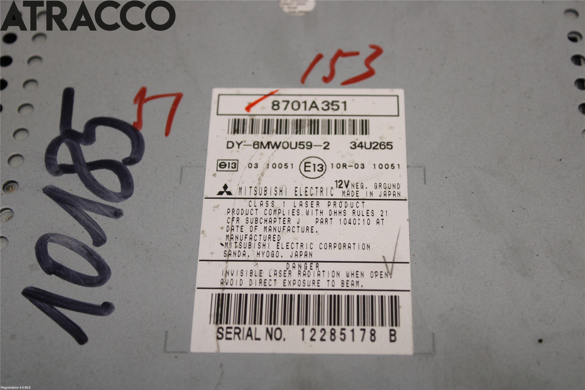 Mitsubishi ASX 10-22 Stereo Radio Med Cd