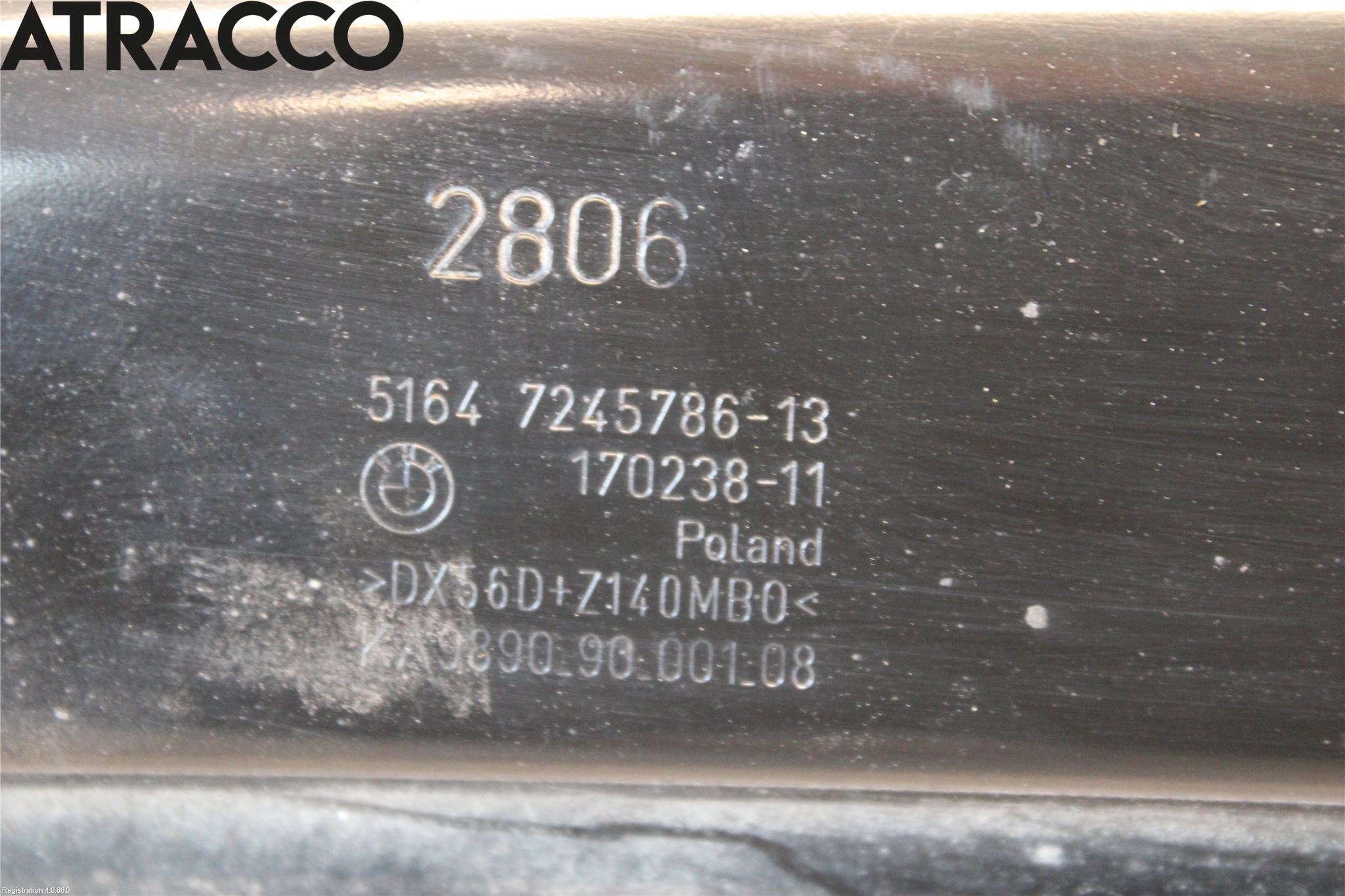 BMW 3 GT F34 13-19 Panserlåsplate-Bjelke