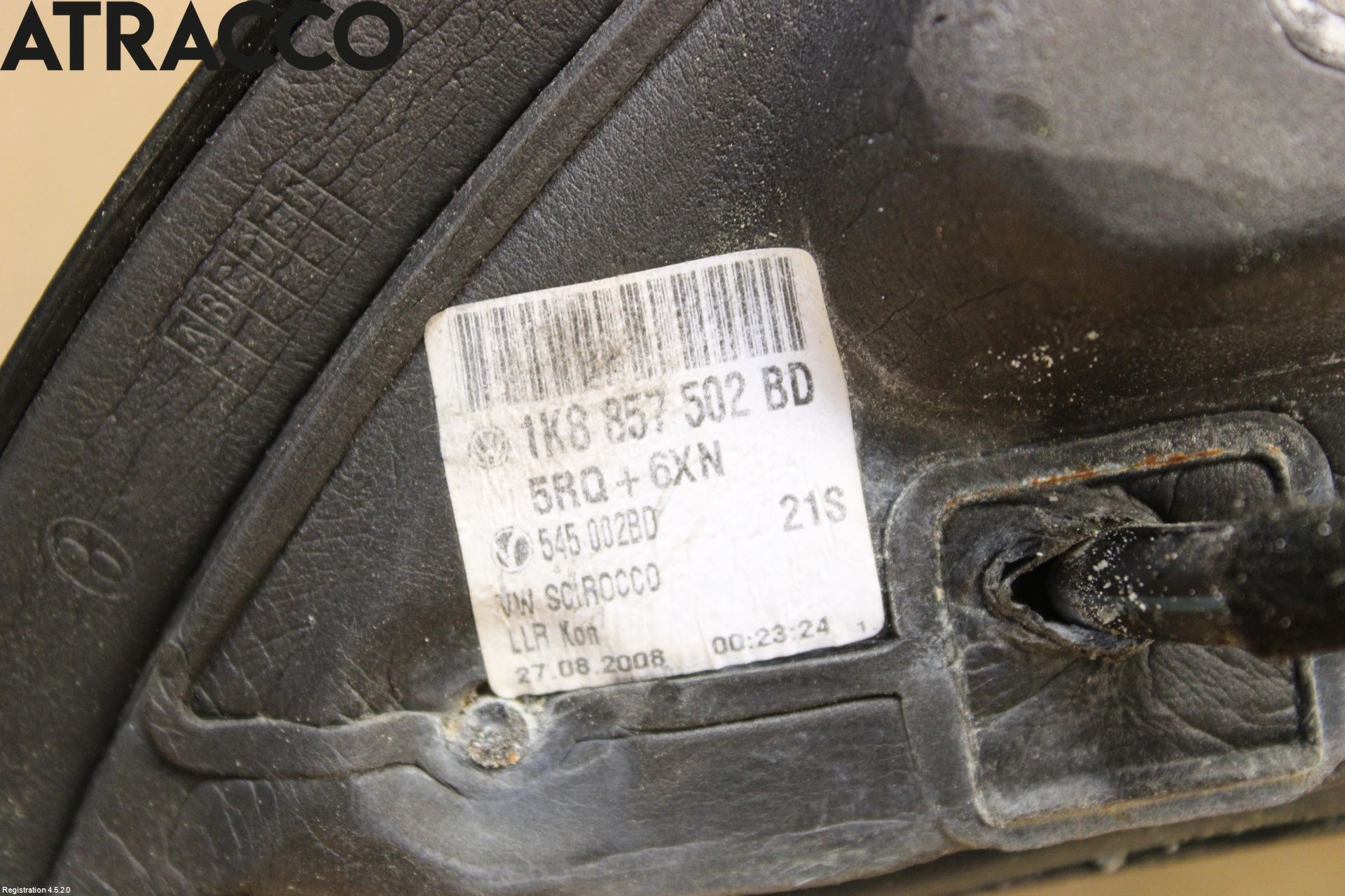 Volkswagen VW SCIROCCO 09-17 Speil H M-El Justering