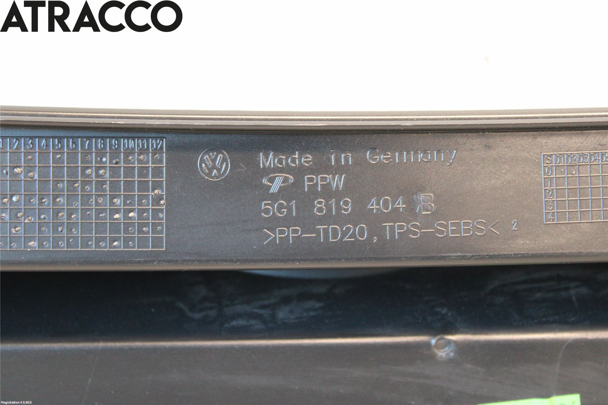 Volkswagen VW GOLF / E-GOLF VII 13-20 Visker Deksel-Grill-Under Frr