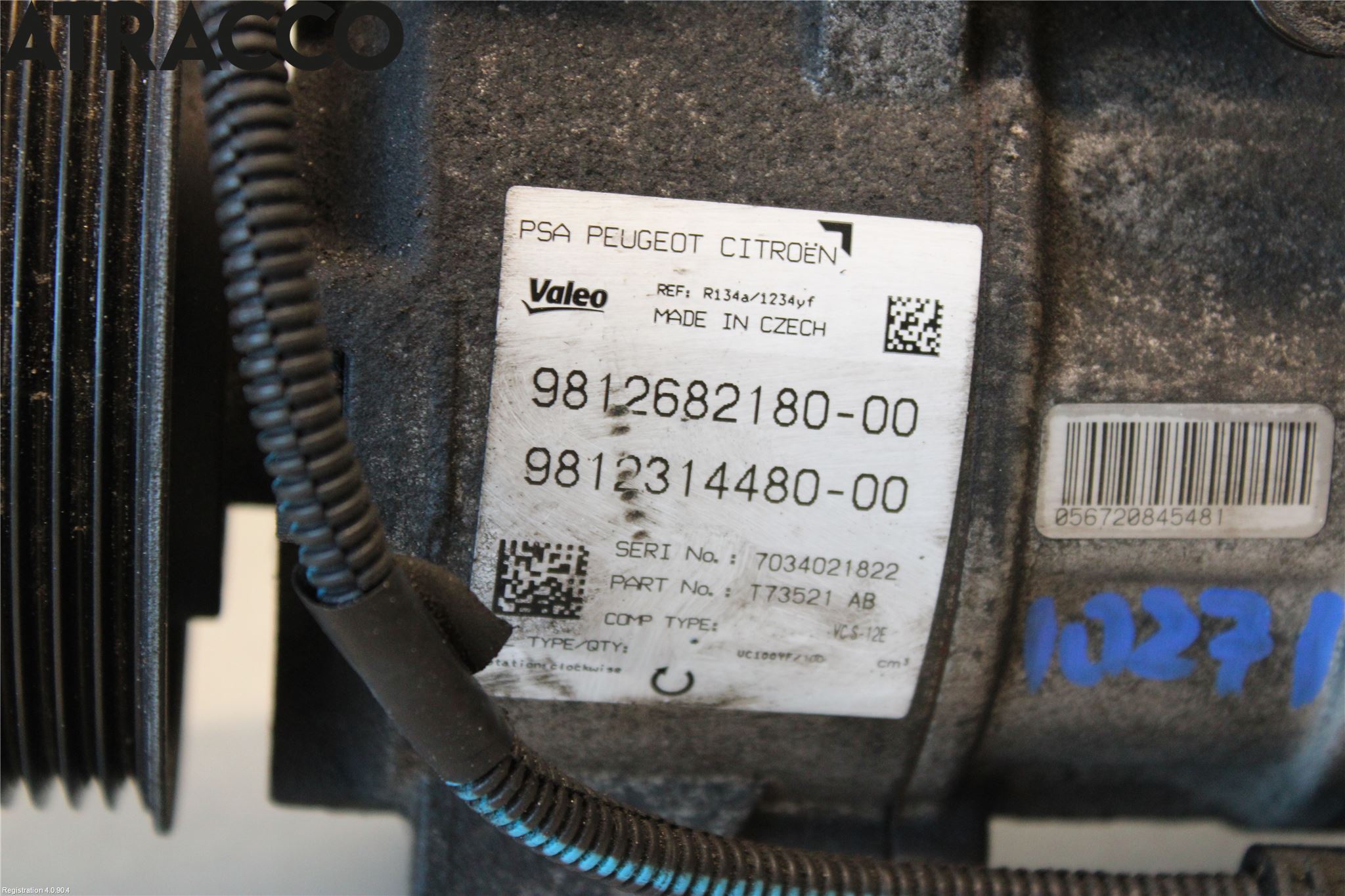 Peugeot 3008 17-24 Varme Ac Kompressor