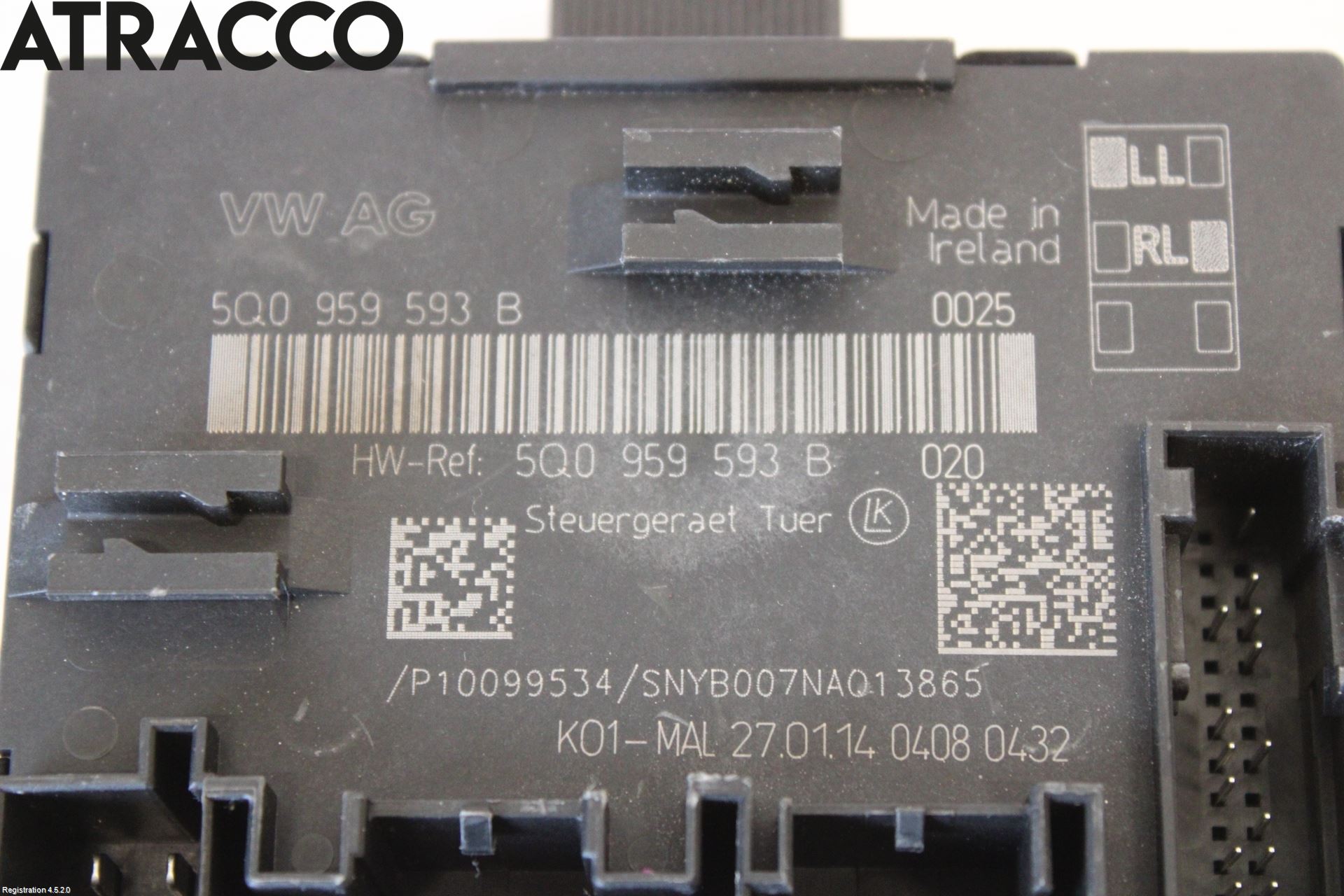 Volkswagen VW GOLF / E-GOLF VII 13-20 Styreenhet Dør