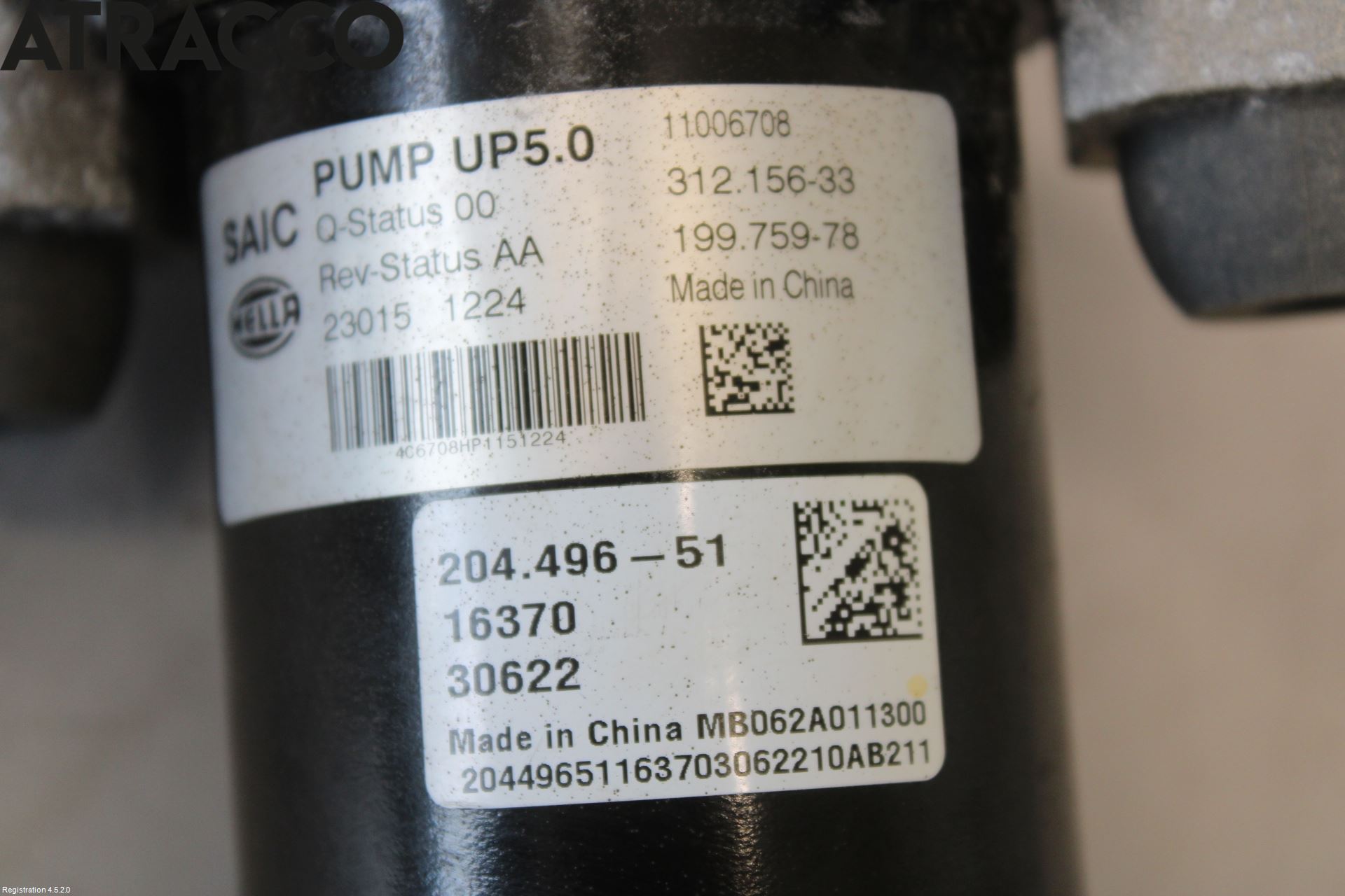 MG ZS EV 20- Vacuumpumpe