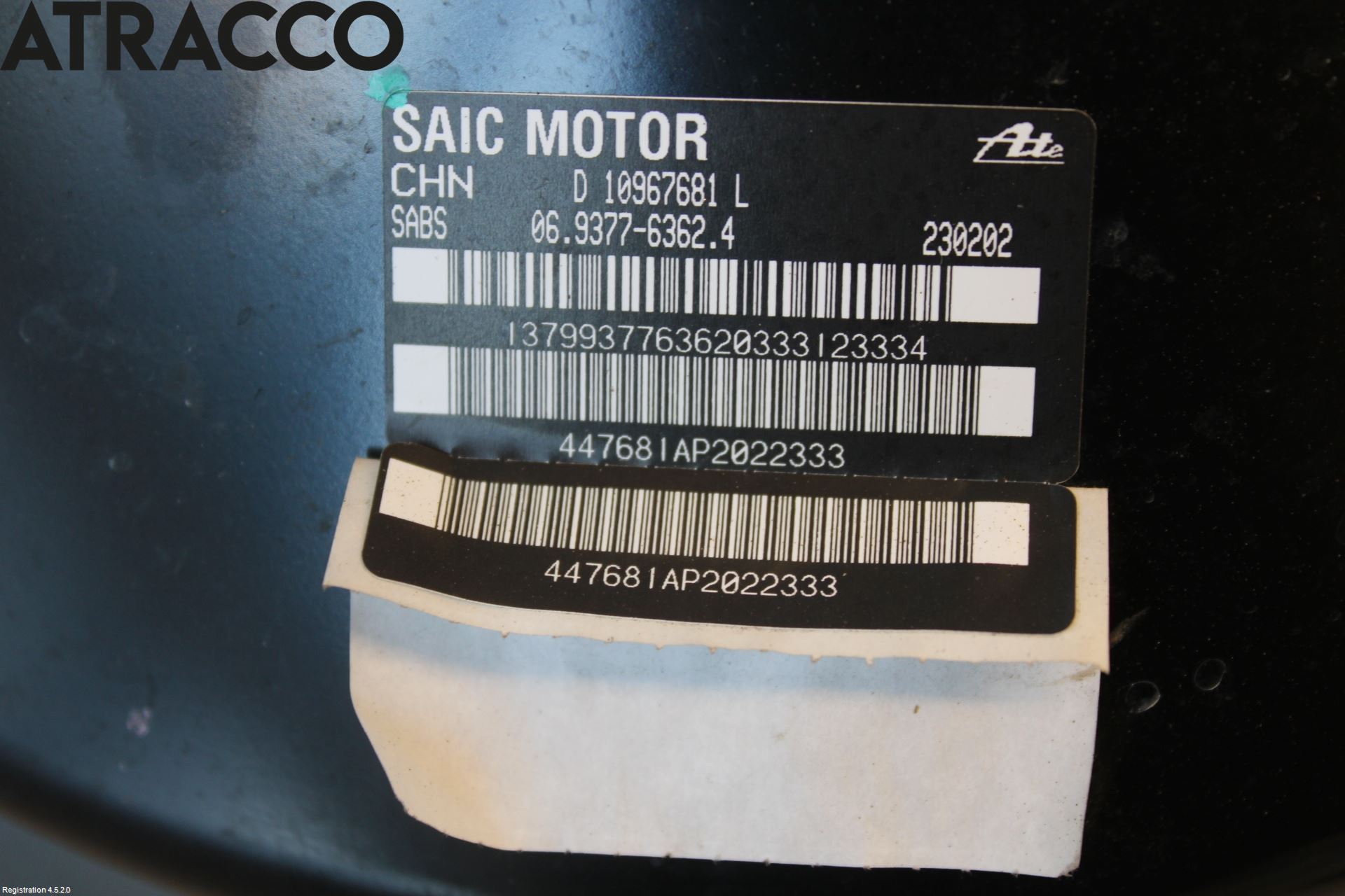 MG ZS EV 20- Bremseservo