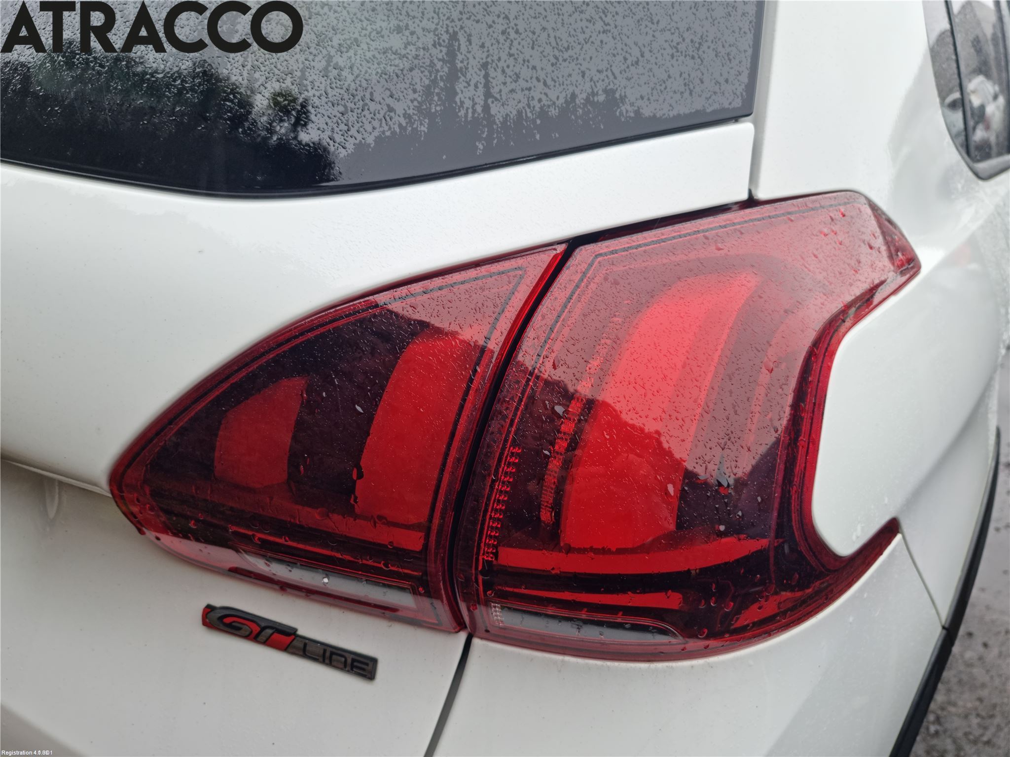 Peugeot 2008 13-20 Baklykt Høyre  På Luke(Indre)