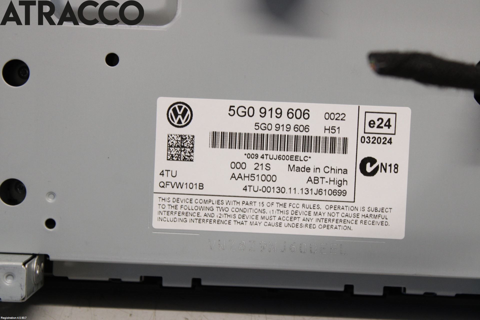 Volkswagen VW GOLF / E-GOLF VII 13-20 Multifunktionsdisplay