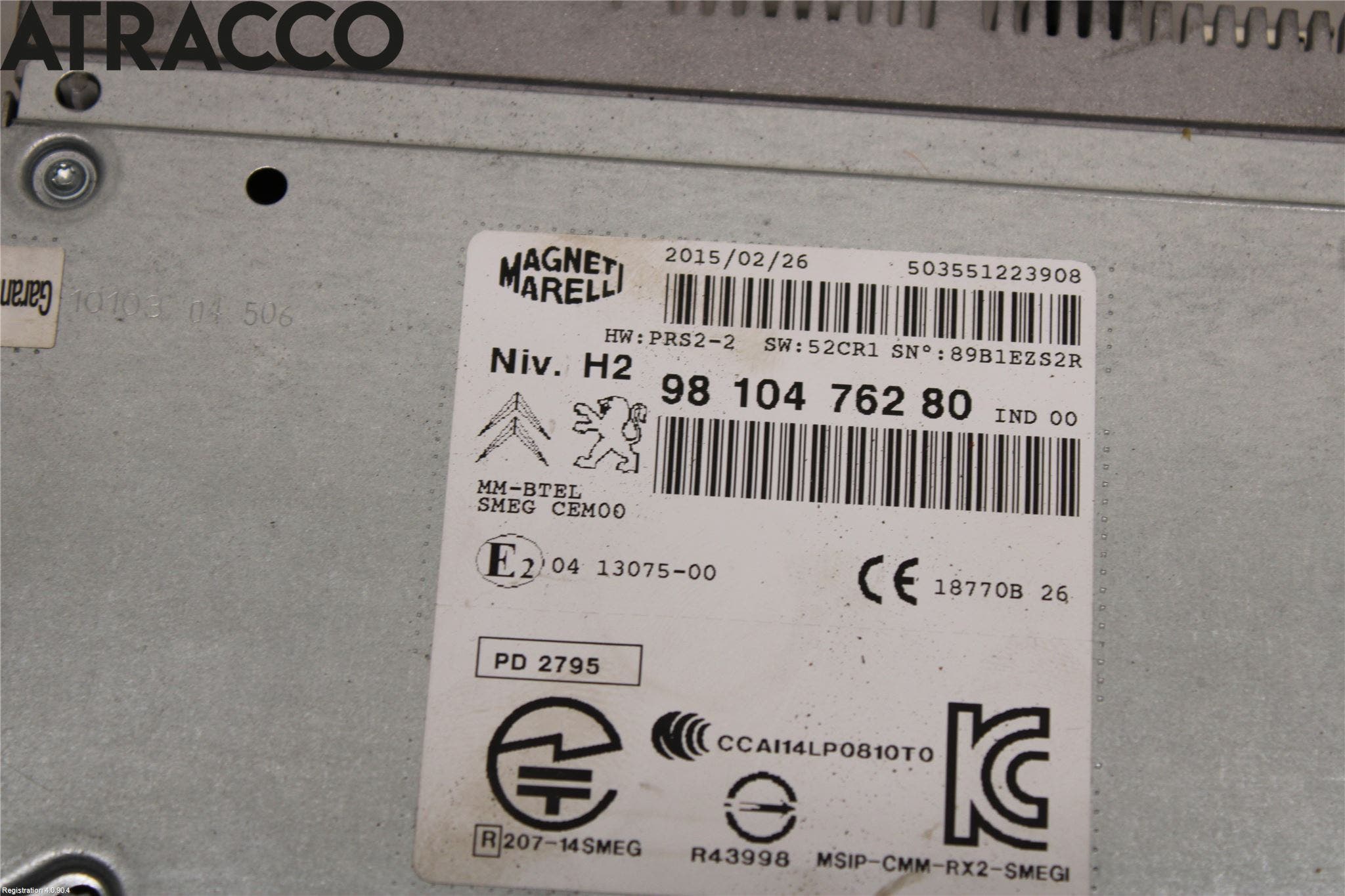 Citroen C4 CACTUS 14-20 Stereo Radio