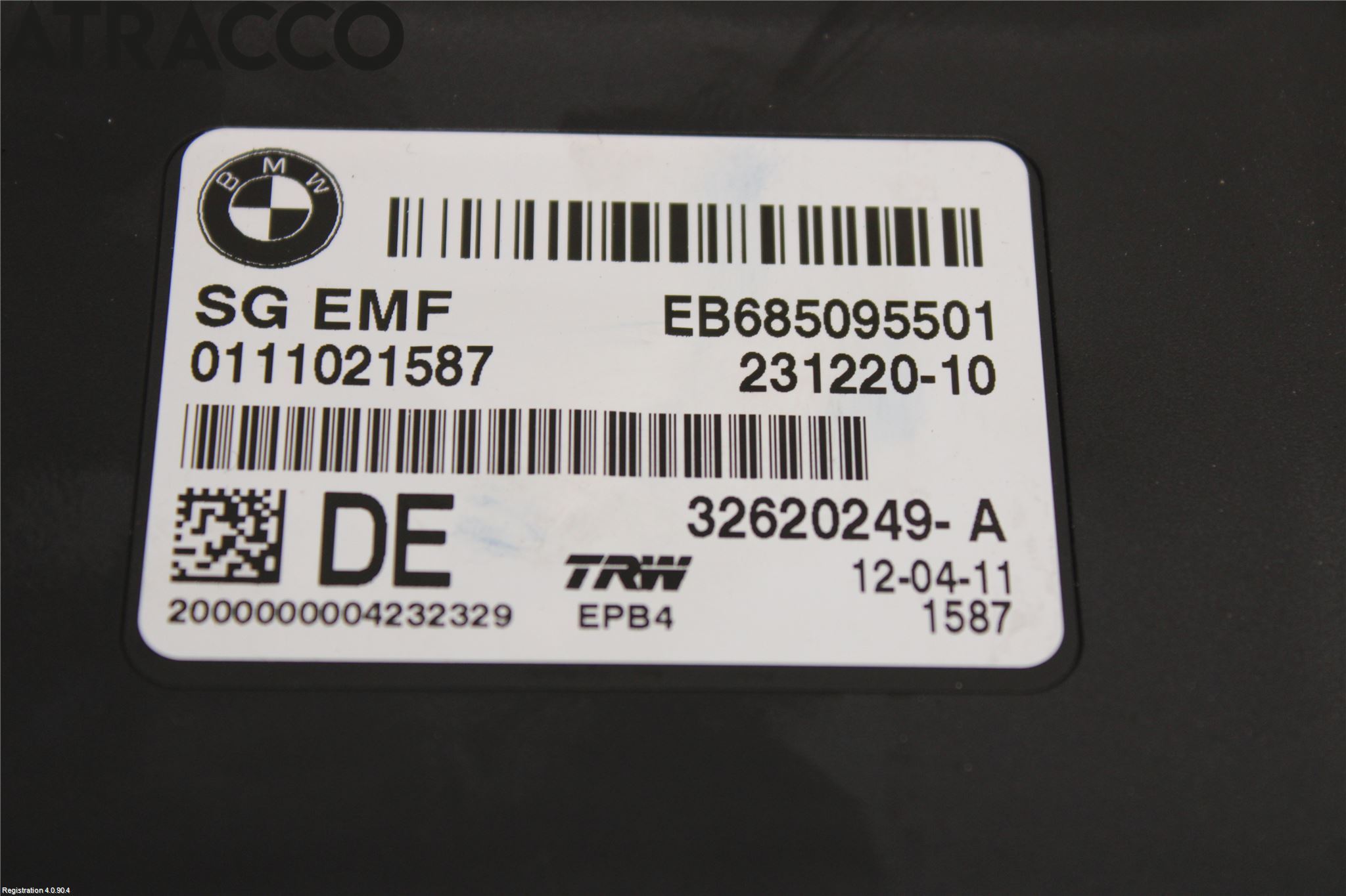 BMW X3 F25 10-17 Styreenhet Parkbrems