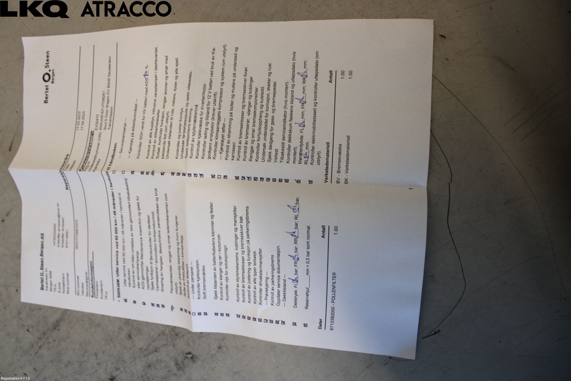 Kia SOUL 09- Motor Elektrisk Fram