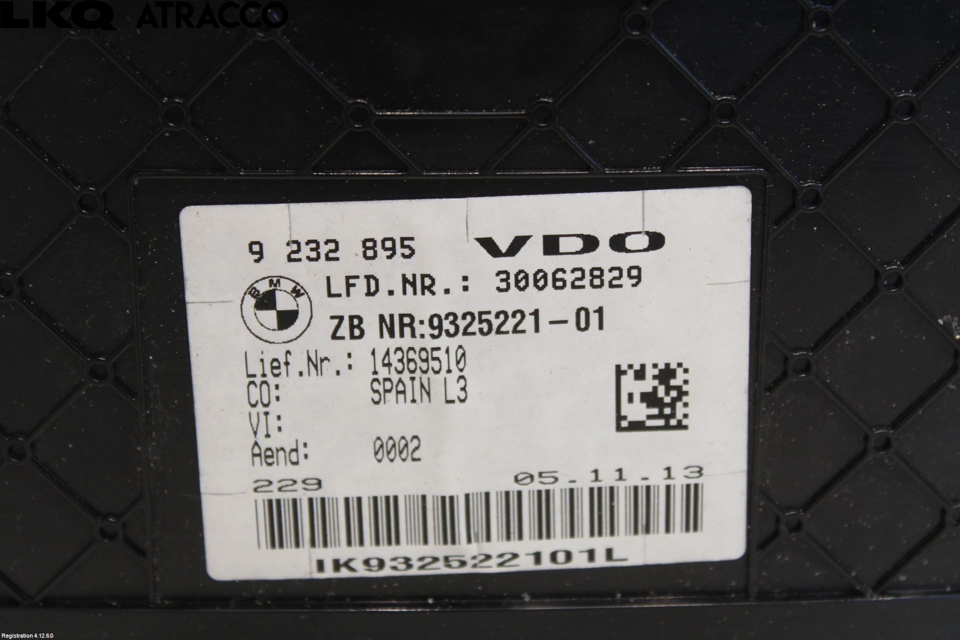 BMW 3 F30/F31/F80 12-19 Instr Kombinert