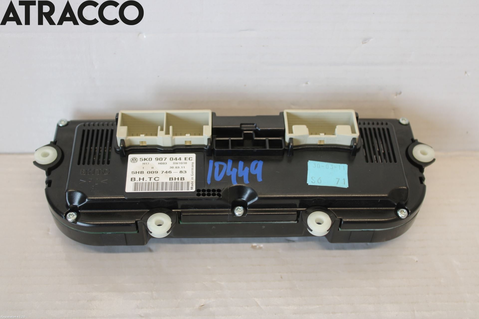 Volkswagen VW GOLF VI 09-13 Varme Ac Betjening-Display