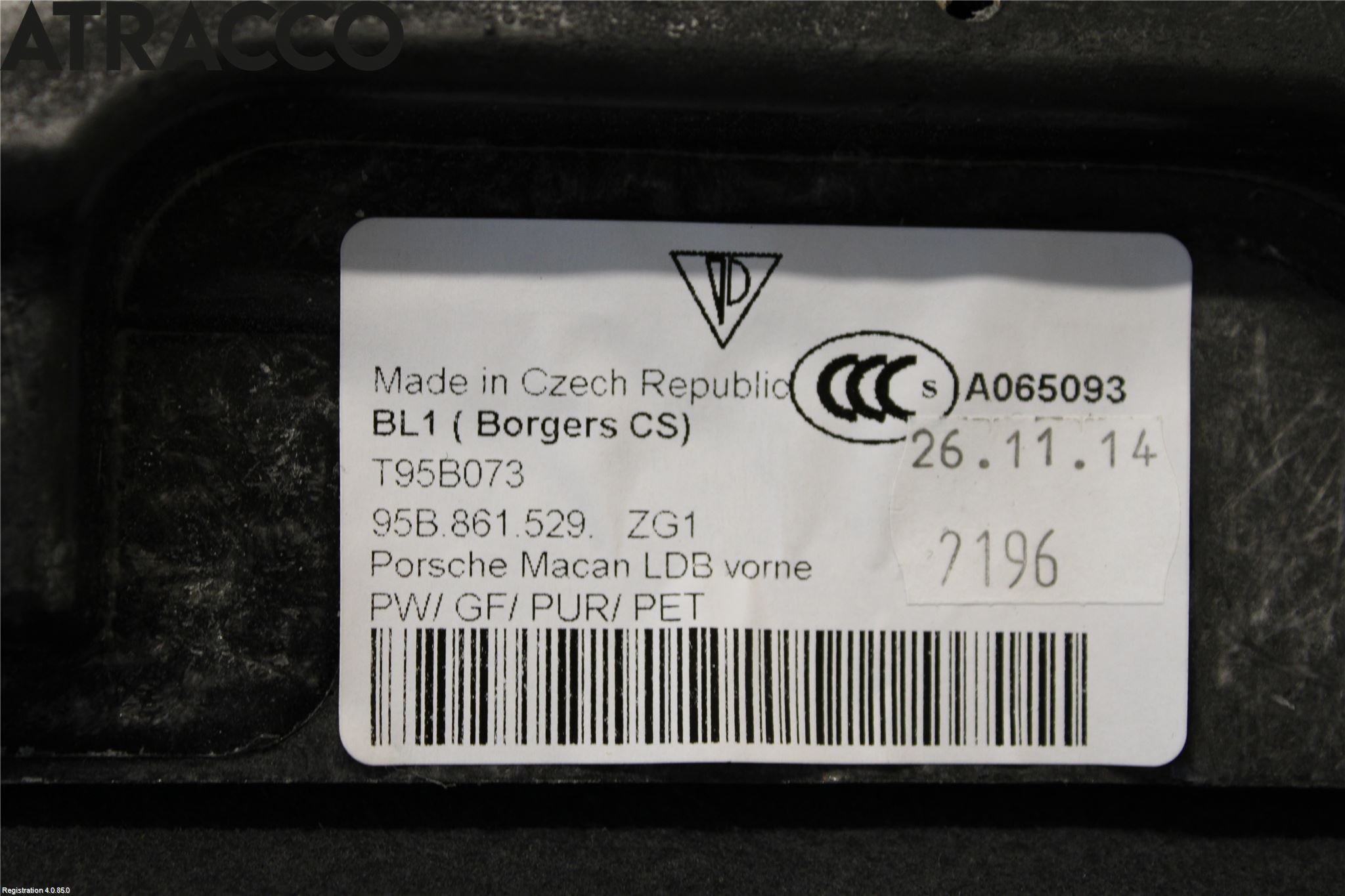 Porsche MACAN/EV 14- Innr Bagasjeromkledsel