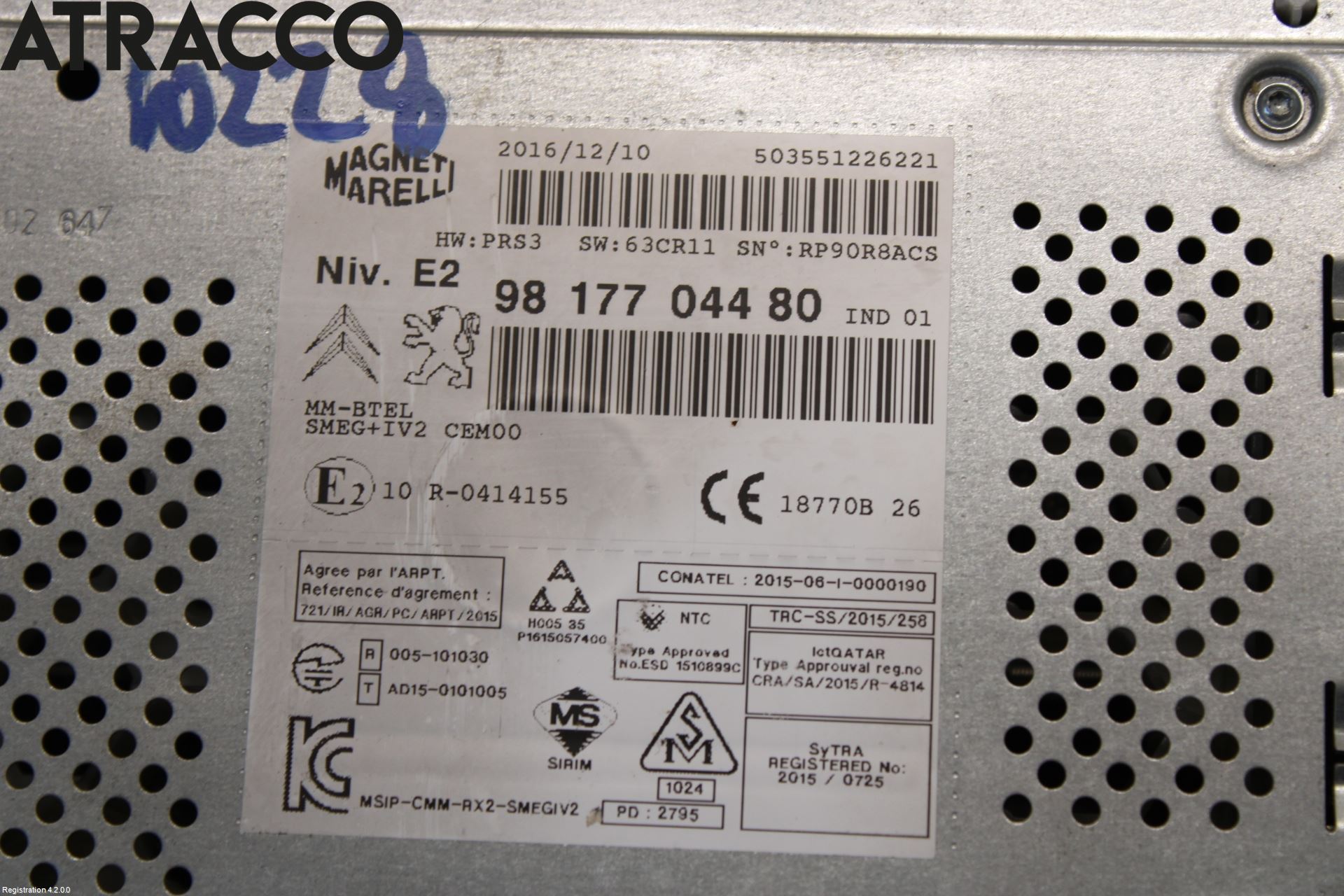 Citroen BERLINGO 08-18 Stereo Radio