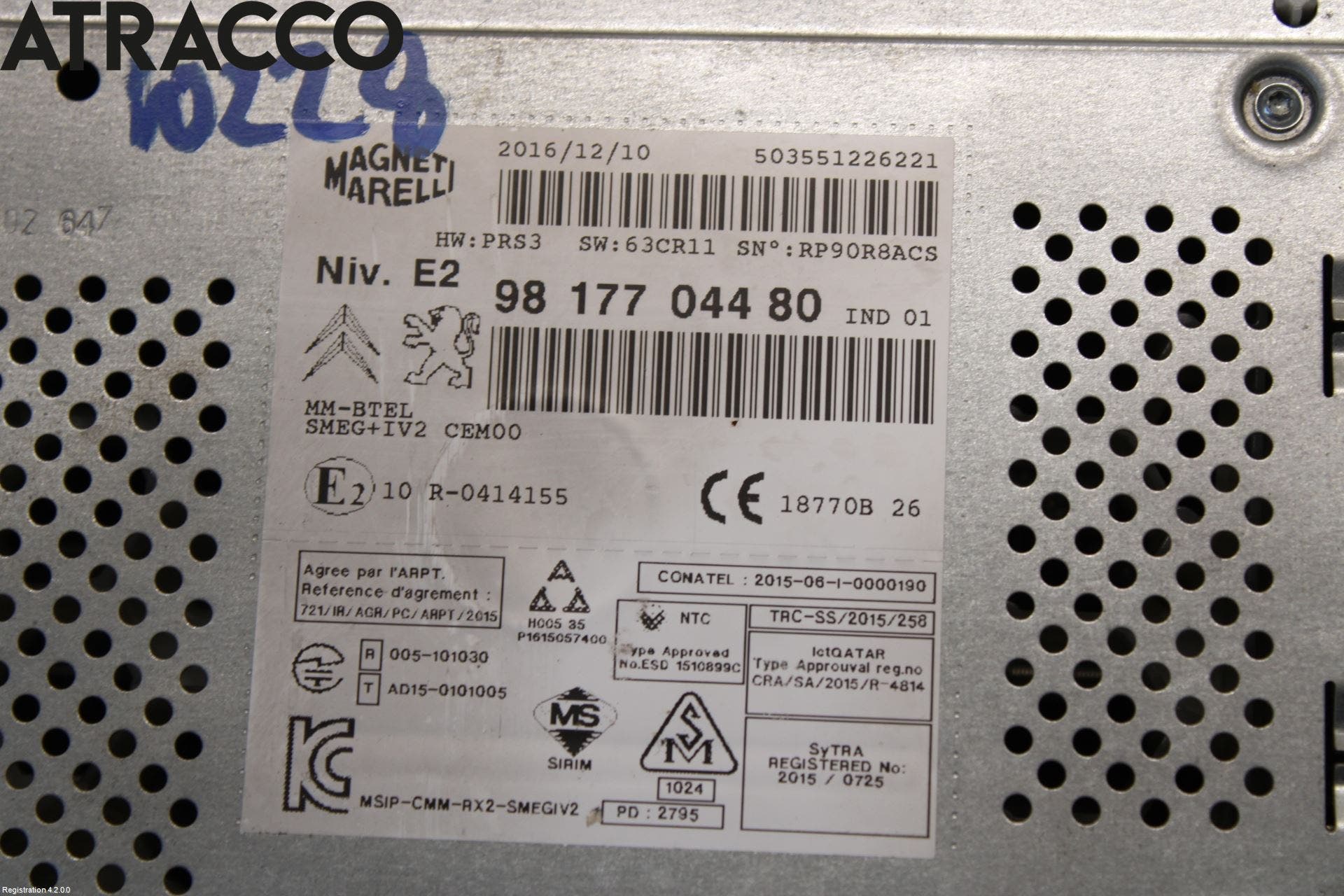 Citroen BERLINGO 08-18 Stereo Radio