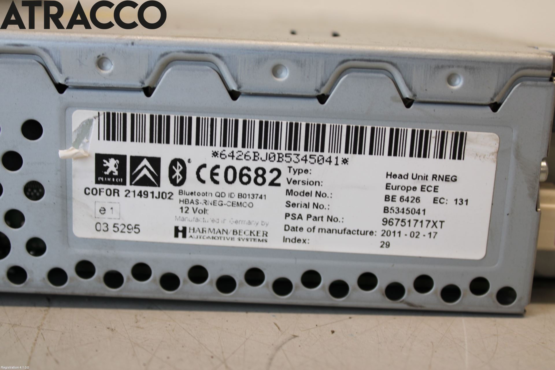 Peugeot 5008 10-16 Stereo Radio Med Cd