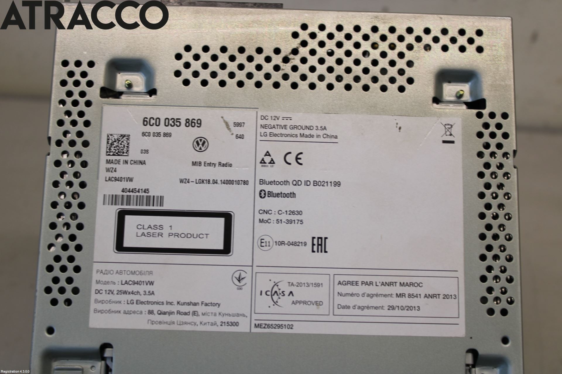 Volkswagen VW POLO 10-17 Stereo Radio Med Cd