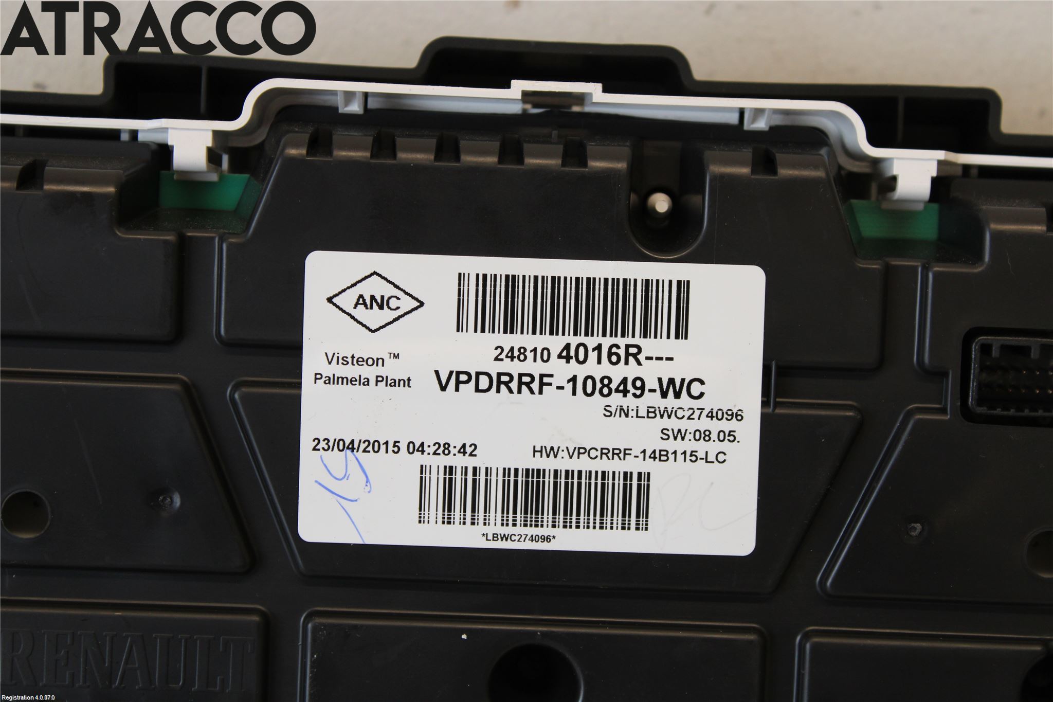 Renault CAPTUR 13-19 Instr Kombinert