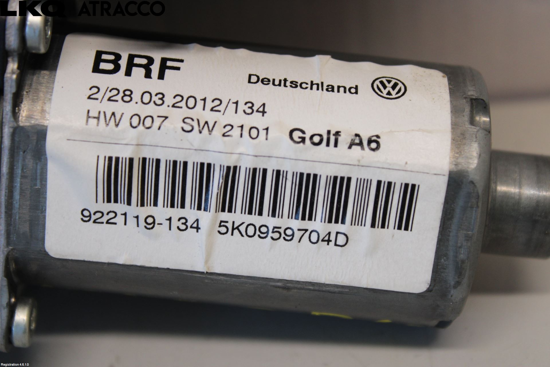 Volkswagen VW GOLF VI 09-13 Vindusheismotor