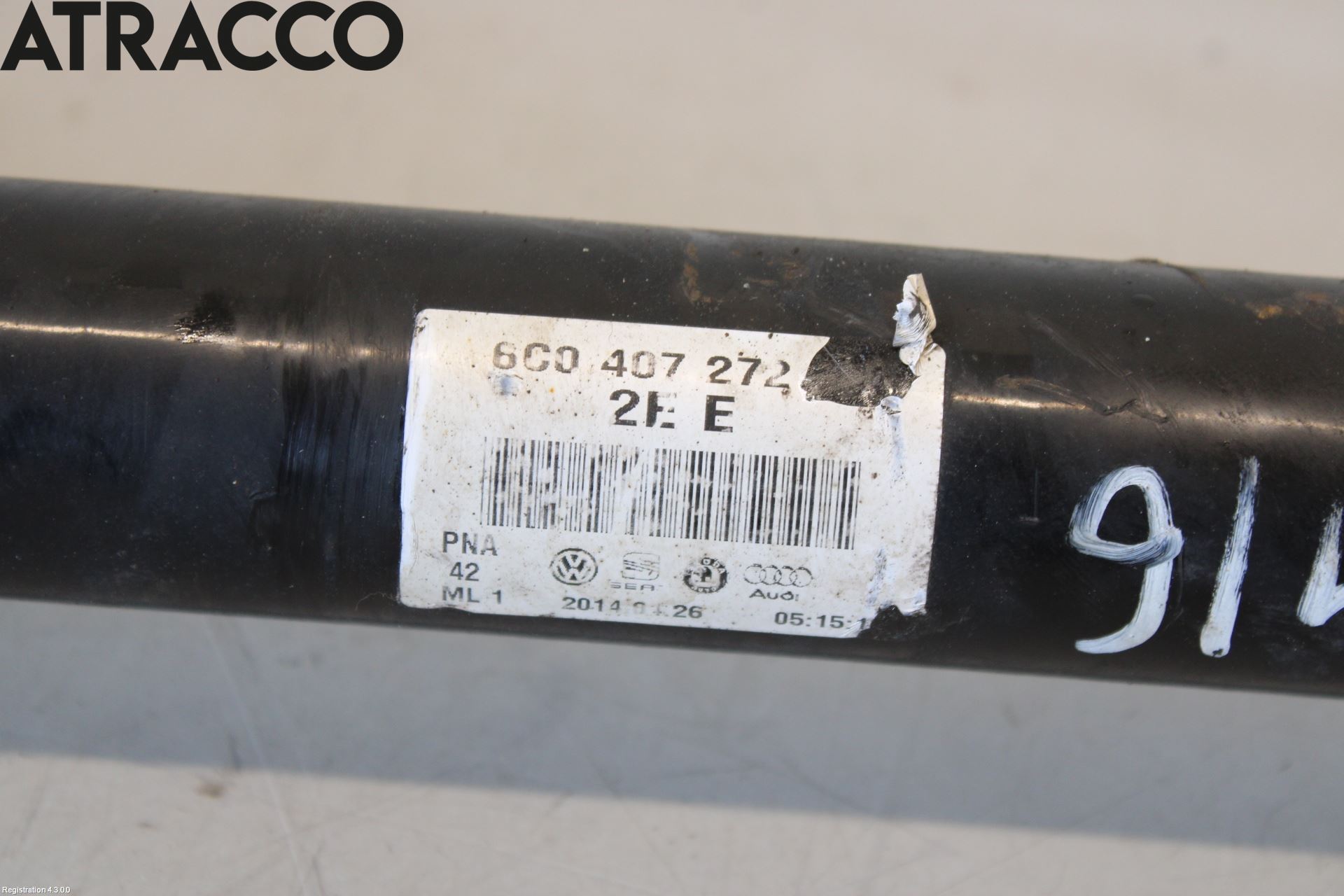 Volkswagen VW POLO 10-17 Drivaksel Foran Kompl Høyre