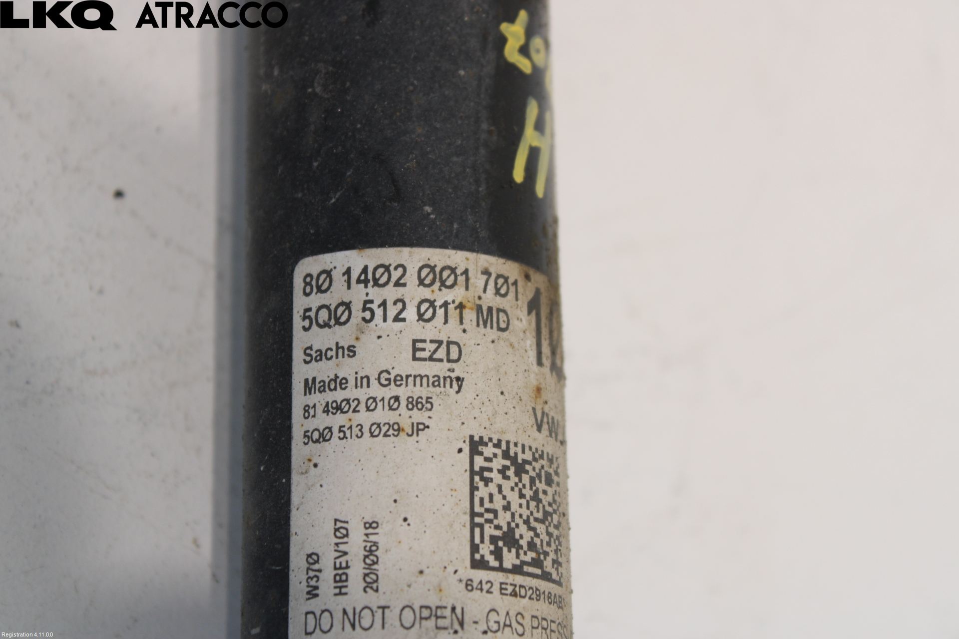 Volkswagen VW GOLF / E-GOLF VII 13-20 Støtdemper Bak