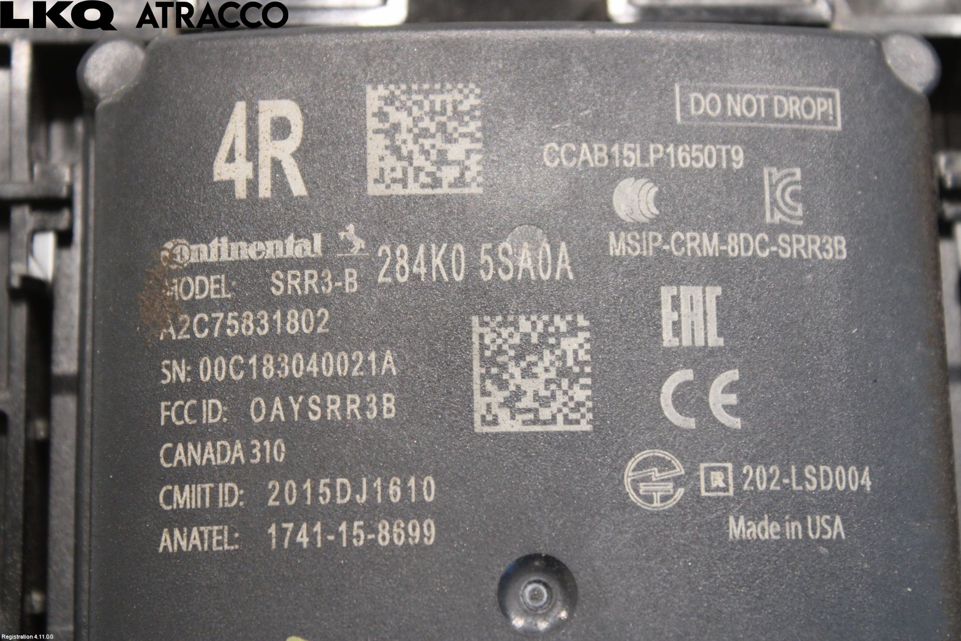 Nissan LEAF 18- Sensor Kollisjonsbeskyttelse