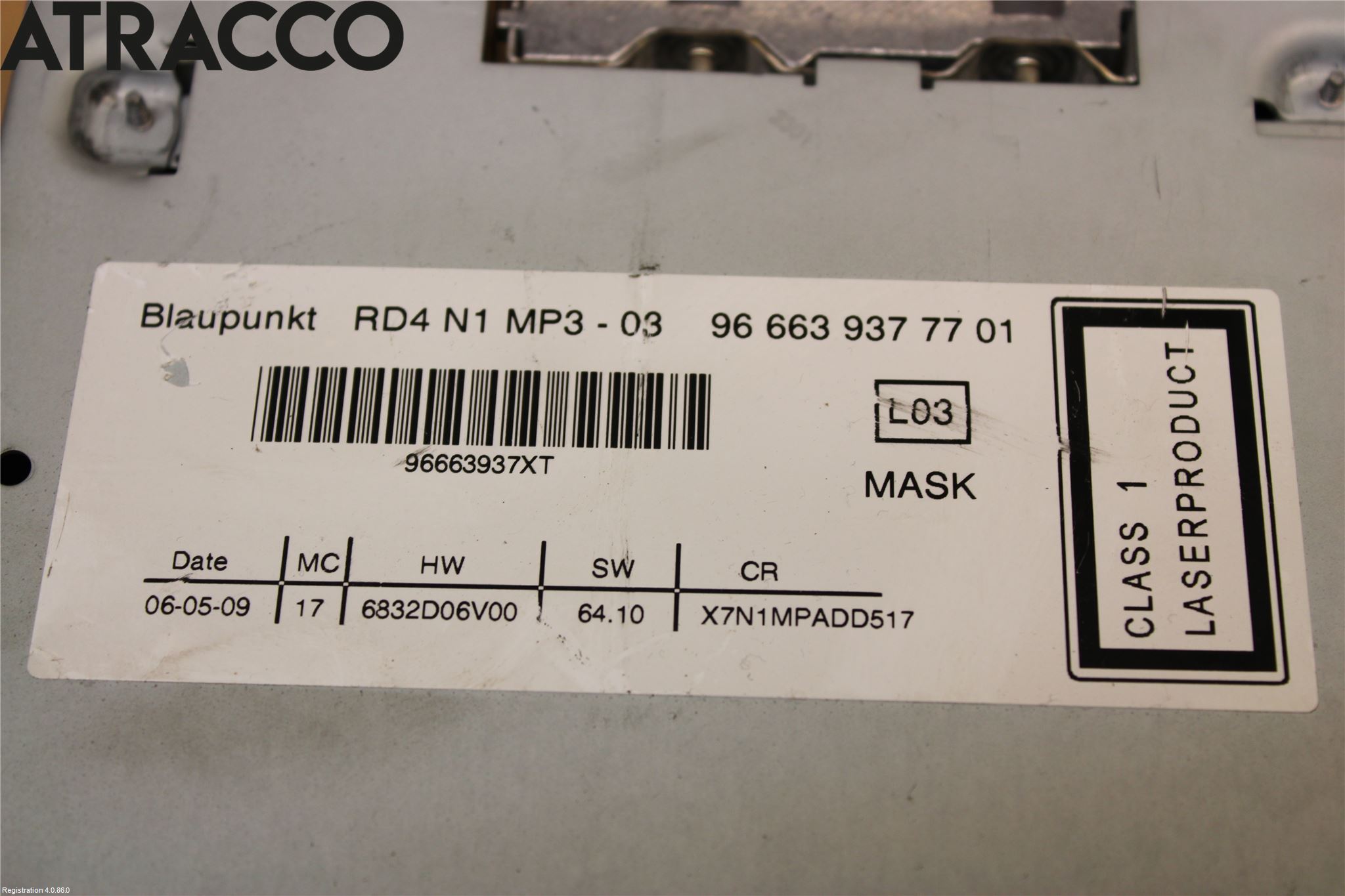 Peugeot PARTNER 08-15 Stereo Radio Med Cd