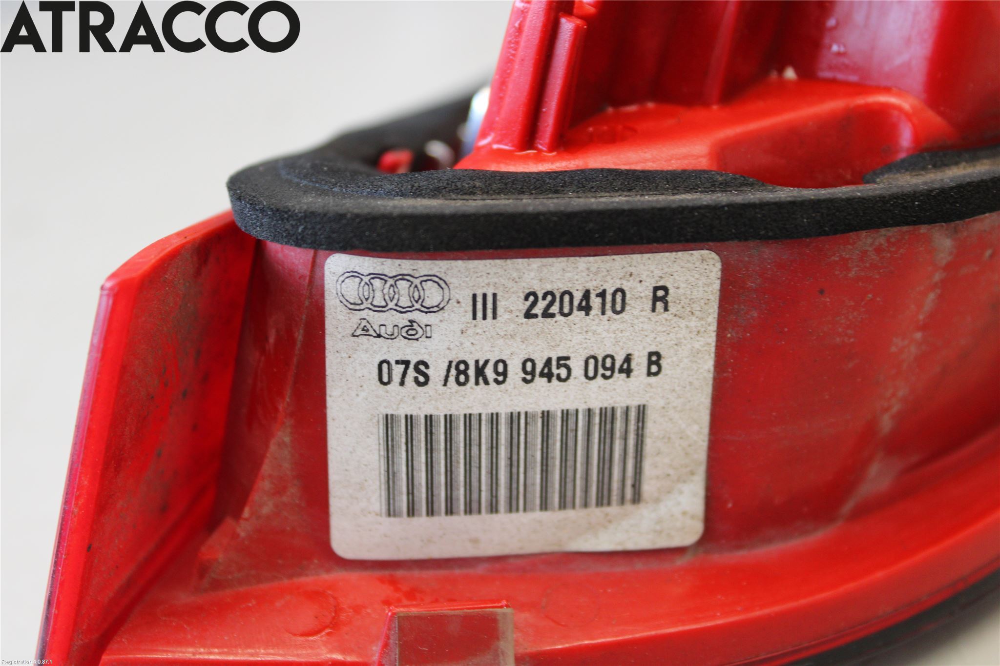 Audi A4/S4 08-11 Baklykt Høyre  På Luke(Indre)